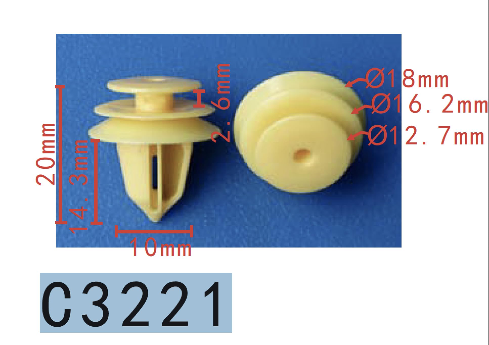 Autobahn88 Retainer Clip For Door Trim Molding, Compatible With Nissan (Oem: 84953Ja00A) (Pack Of 20)