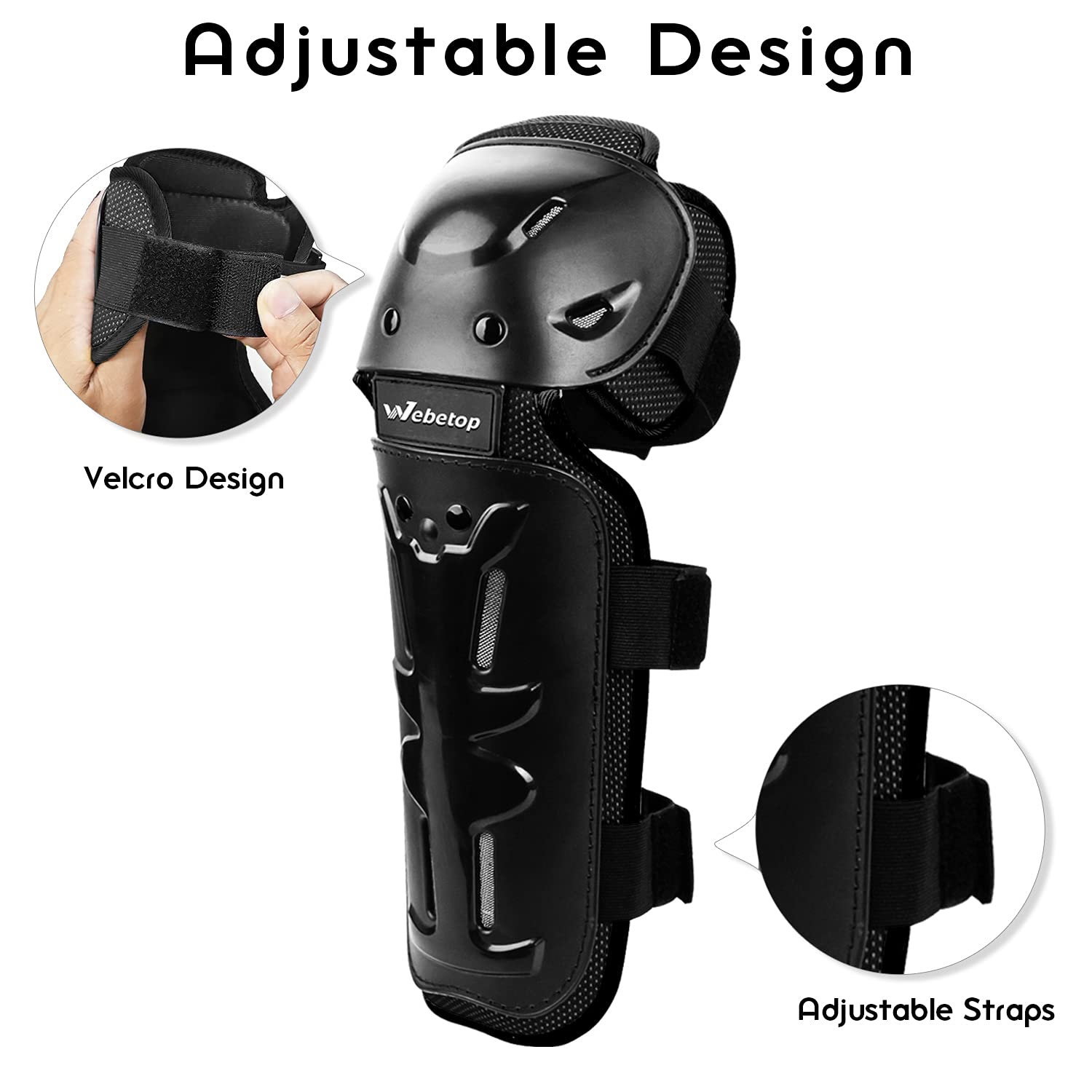 Webetop 4Pcs Knee Shin Guards Elbow Guards Adult Dirt Bike Protective Gear For Men Adjustable Elbow And Knee Pads Motocross Moun
