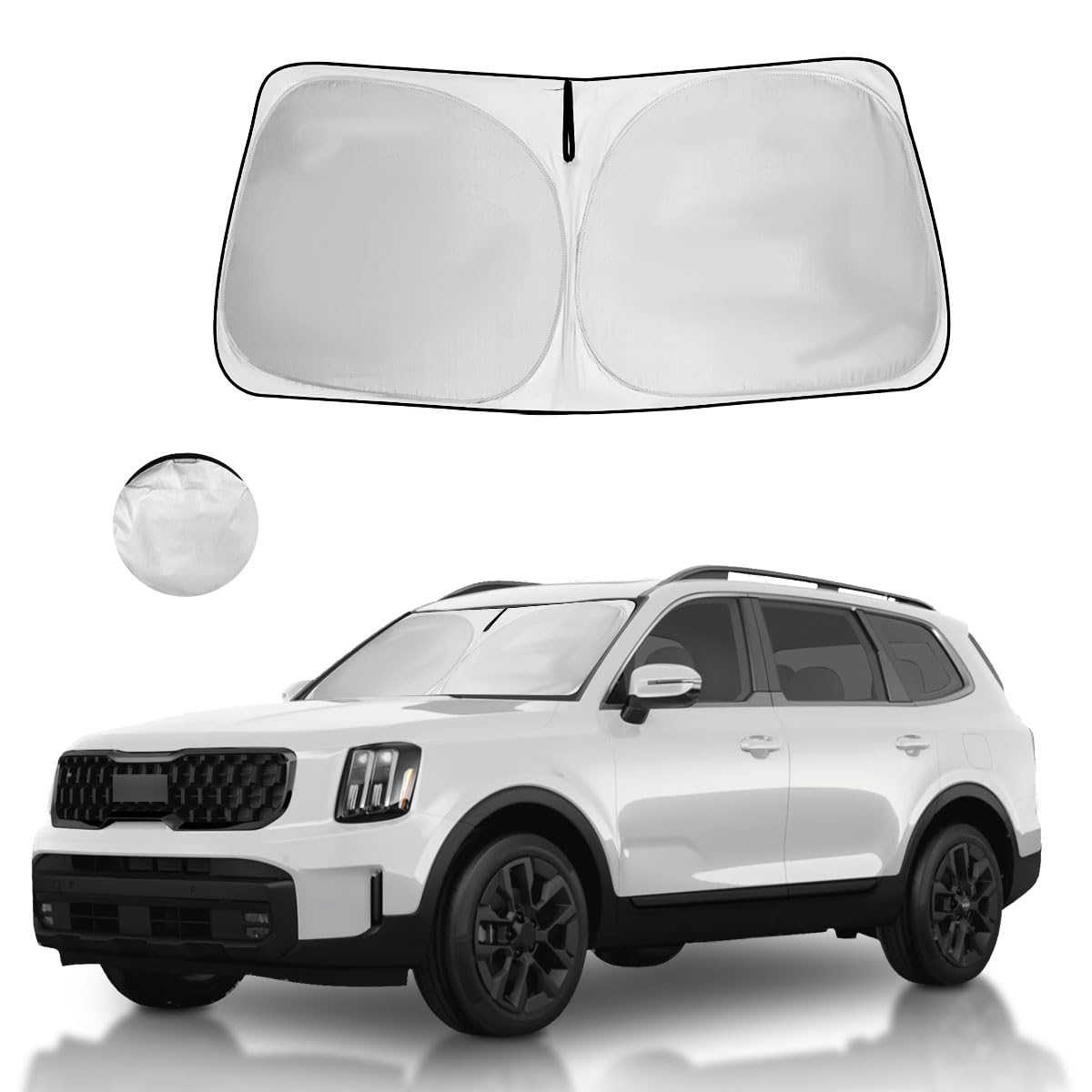 Car Windshield Sun Shade For Kia Telluride Window Sunshade Custom Fit 2025 2024 2023 2022 2021 2020 Kia Telluride Accessories Ca