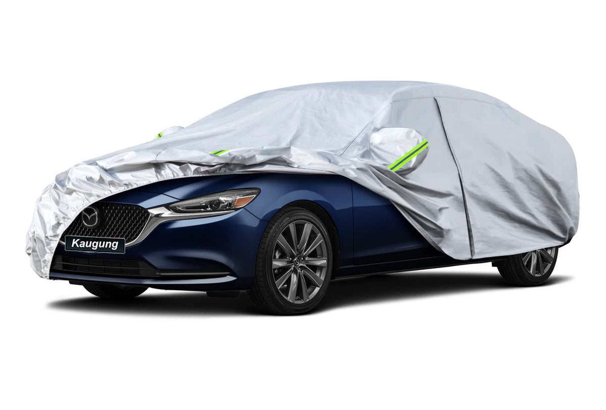 Kaugung 6 Layers Car Cover Custom Fit Mazda 6 from 2002 to 2025, Waterproof All Weather Resistant Outdoor Indoor Sun Rain Dust S