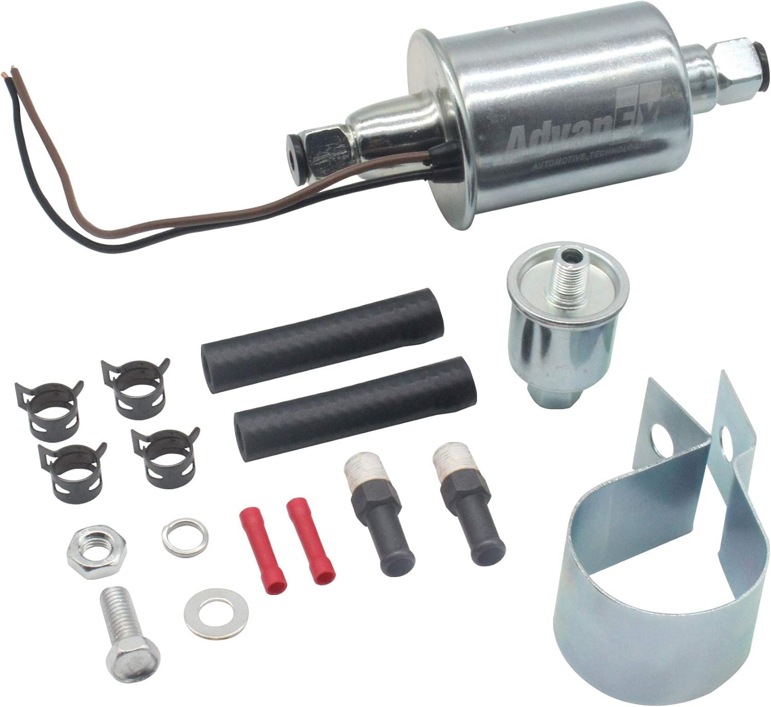 Advanex Universal Electric Fuel Pump 12V Low Pressure Gasoline Diesel Transfer Pump For Carburetor With Installation Kit E8012S