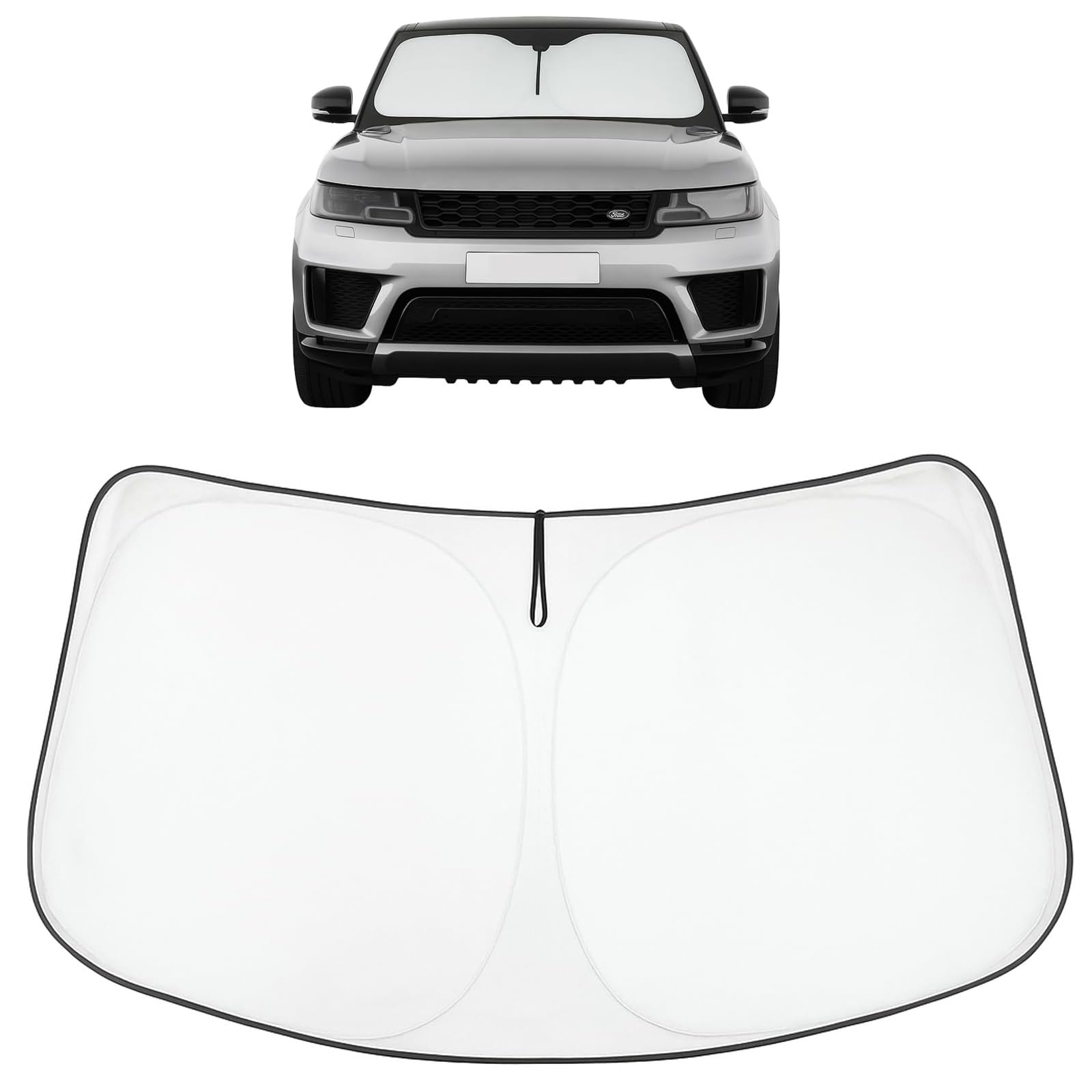 Proadsy 2025 Upgrade Windshield Sun Shade 4-Layer Custom Fit For 2014-2022 Land Rover Range Rover Sport Suv Foldable Front Sunsh