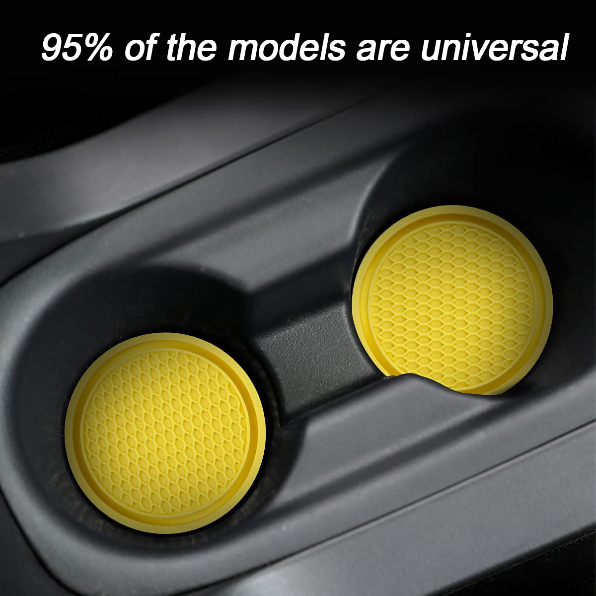 4 Pack Car Cup Holder Coaster, 2.75 Inch Diameter Non-Slip Universal Insert Coaster, Durable, Suitable For Most Car Interior, Ca