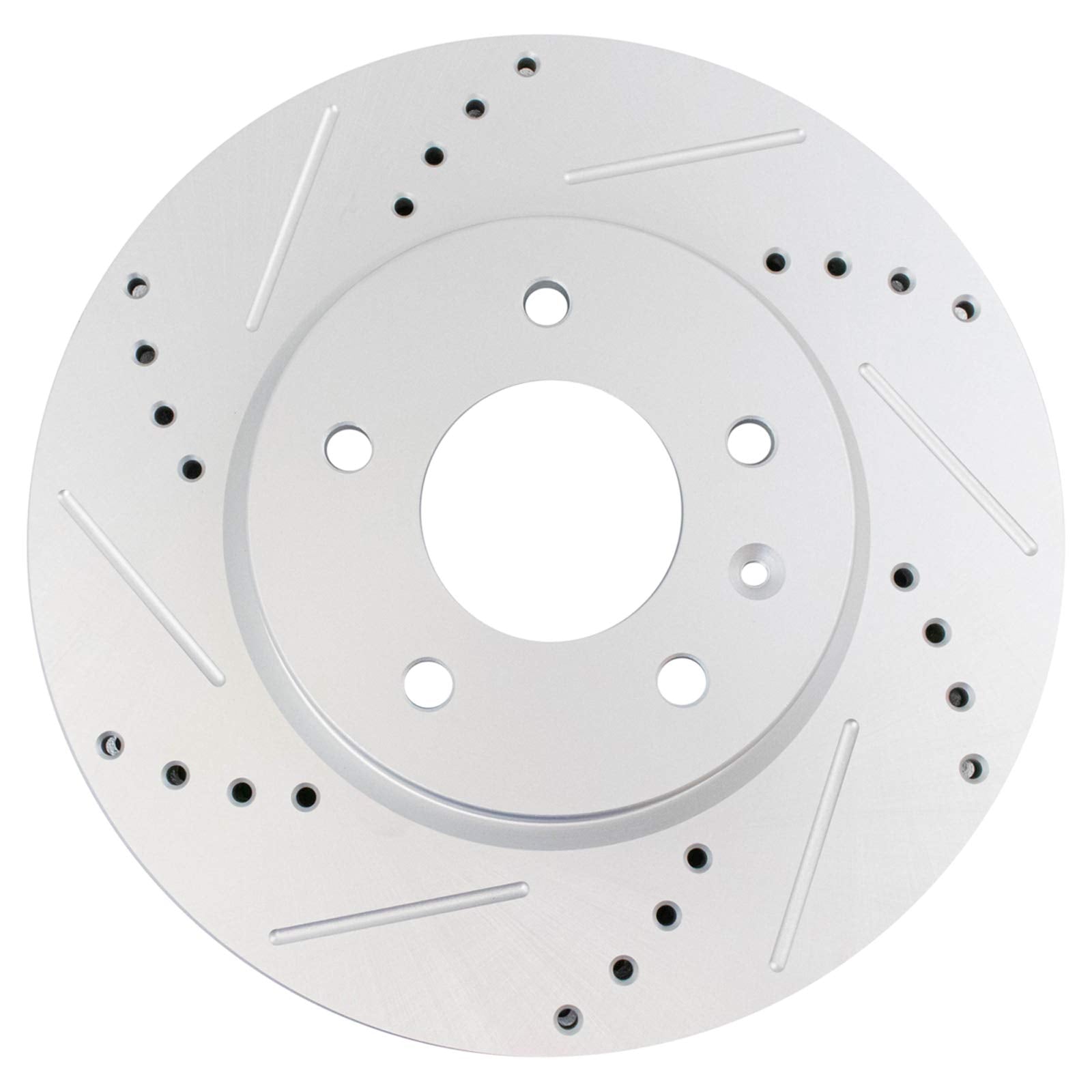 Trq Front Performance Brake Rotors Set Premium G-Coated Cross Drilled & Slotted Compatible With 2012-2015 Chevrolet Captiva Spor