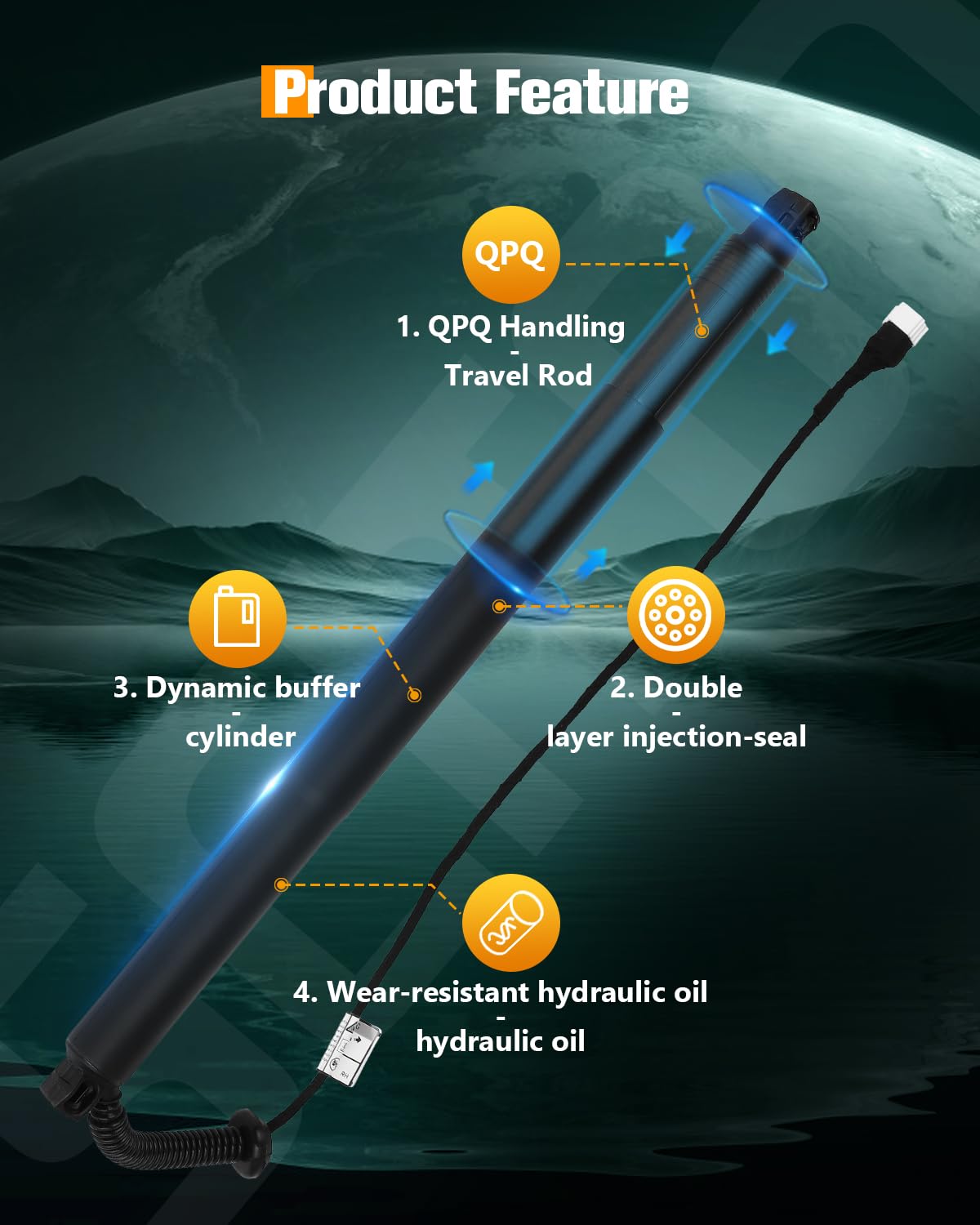 Scitoo Rear Right Tailgate Power Lift Support Shock Strut Fit For Bmw X6 2016-2019 -Replace 51247434044