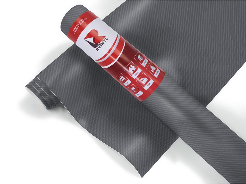 3M 2080 Series Cfs201 Anthracite Carbon Fiber Dual Cast 3D Weave Embossed Vinyl Car Wrapping Film - 1Ft X 1Ft - 1Sq Ft - Vehicle