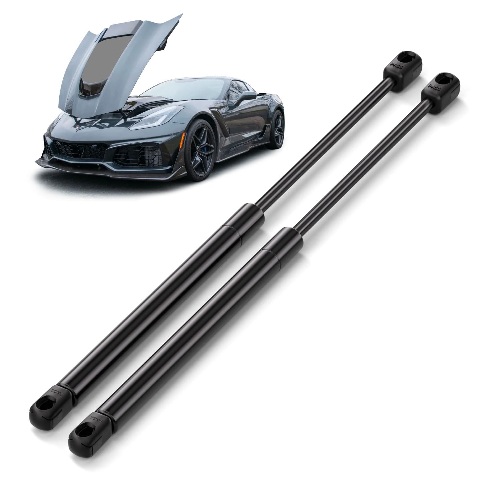 Arana Hood Struts Lift Support Shocks For 2005-2013 Chevrolet Corvette Base/Grand, 2006-2013 Corvette Z06, 2011-2013 Corvette Zr