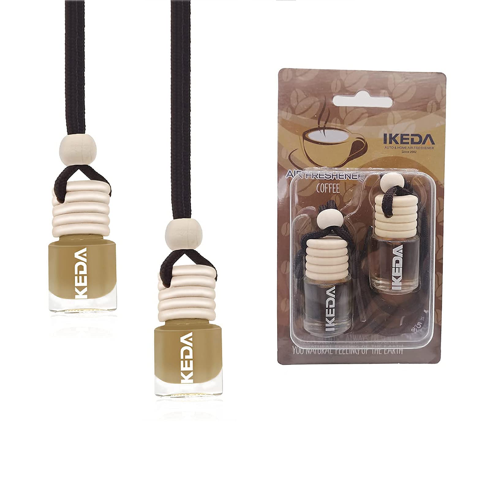 Ikeda Fragrance Car Air Freshener 4Ml Car Scents | 45-Days Keep Fragrance | Automobile Hanging Diffuser Bottles | Remove Auto Od