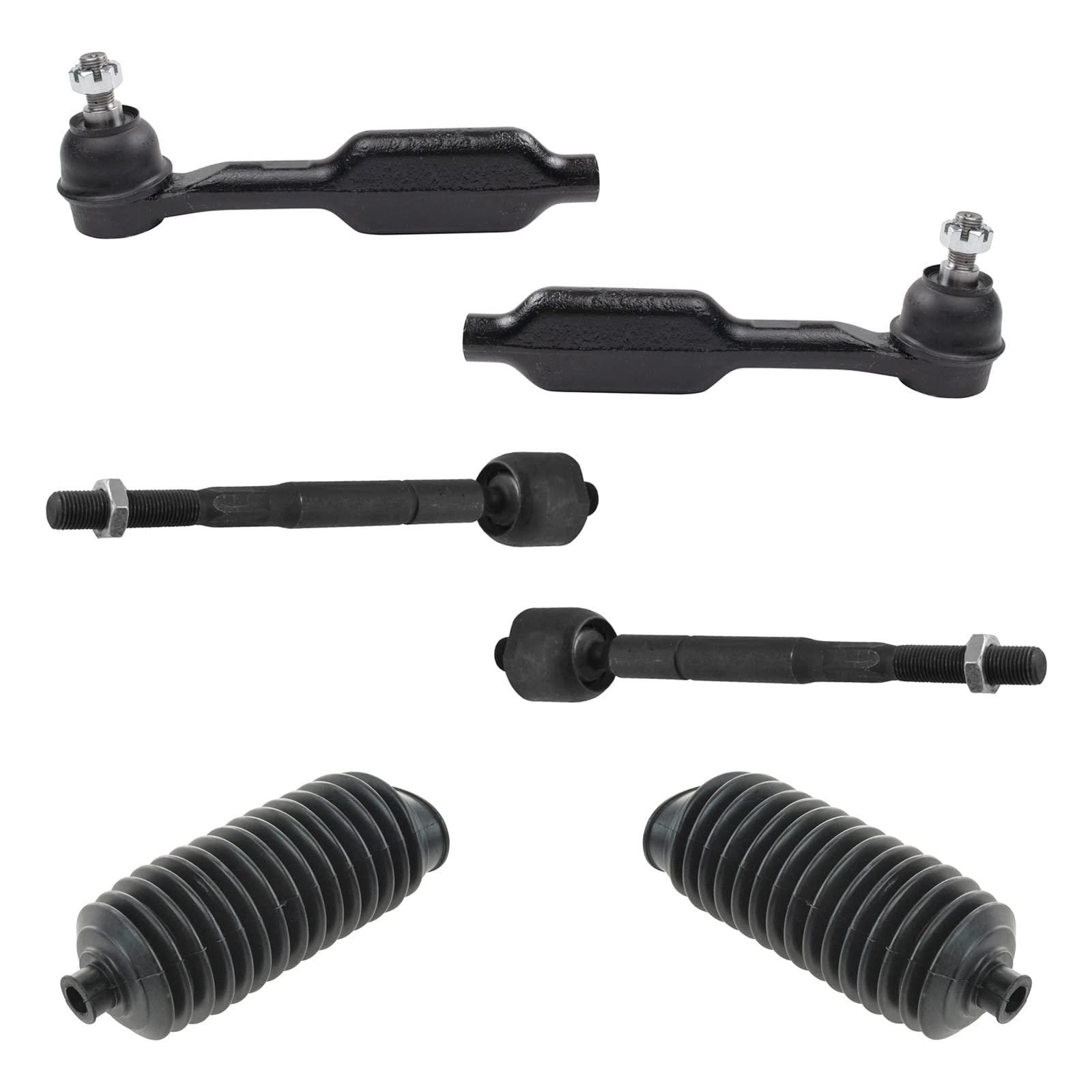 Trq Front Steering Kit Steering Rack & Pinion Bellow Tie Rod Compatible With 2005-2009 Honda Odyssey