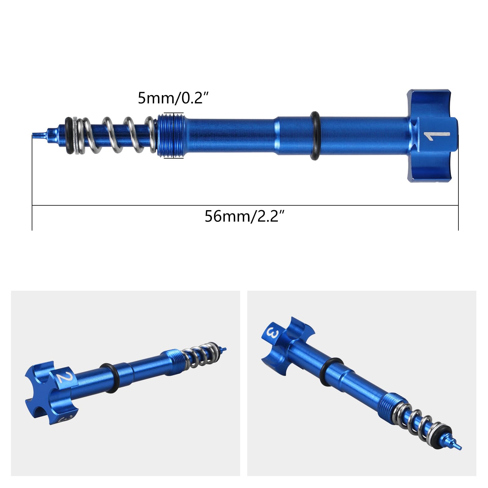 NICECNC Blue Universal Aire/Fuel Mixture Screw Adjuster Keihin FCR Carb Motorcycle Compatible with Yamaha Honda Kawasaki Suzuki CRF YZF WR KXF KLX RMZ,See Fitment