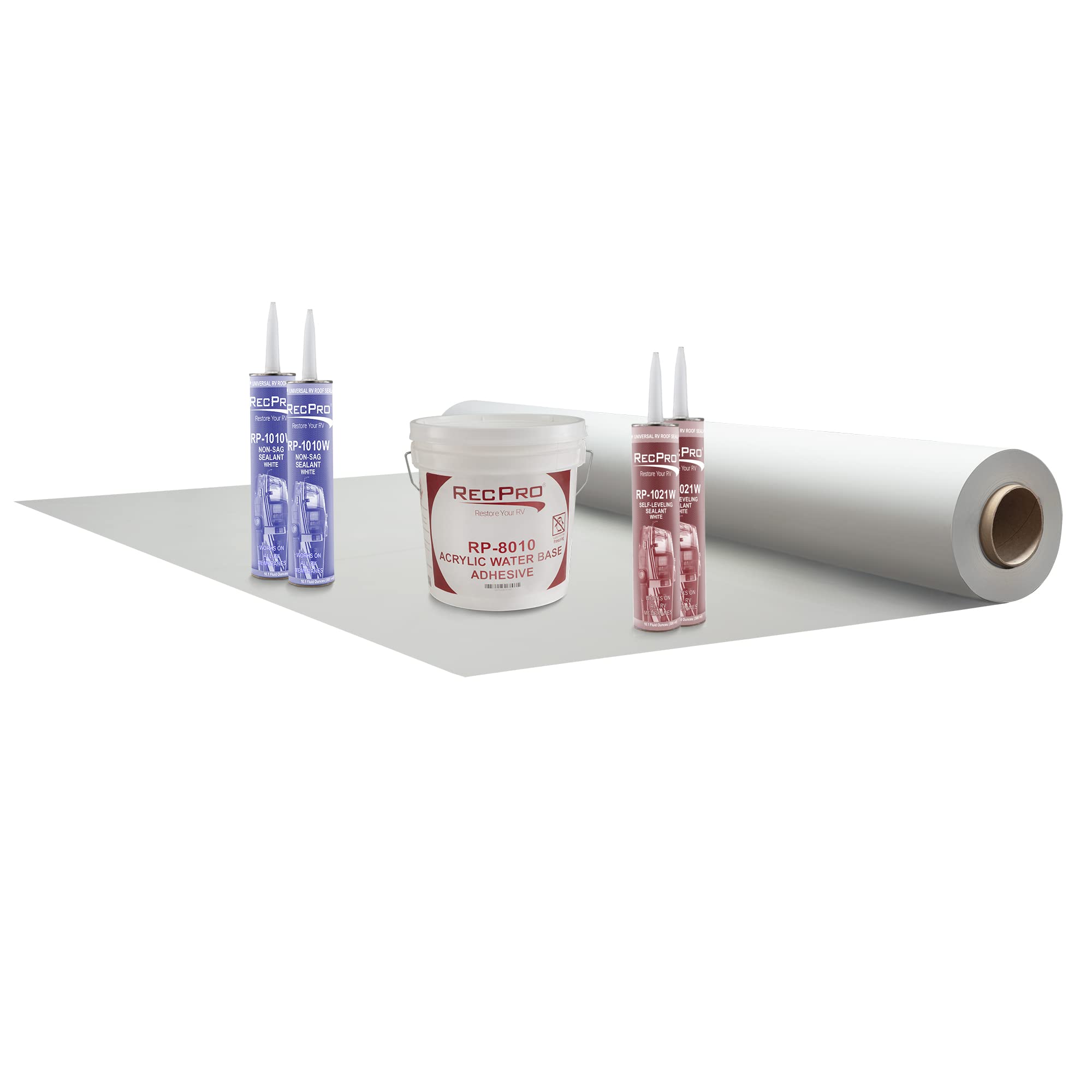 RecPro Extreme Duty RV Slideout Rubber Roof Kit | 4' Wide | RV Slideout Roof Repair | Camper Roof Repair | Camper (RV) Roofing K