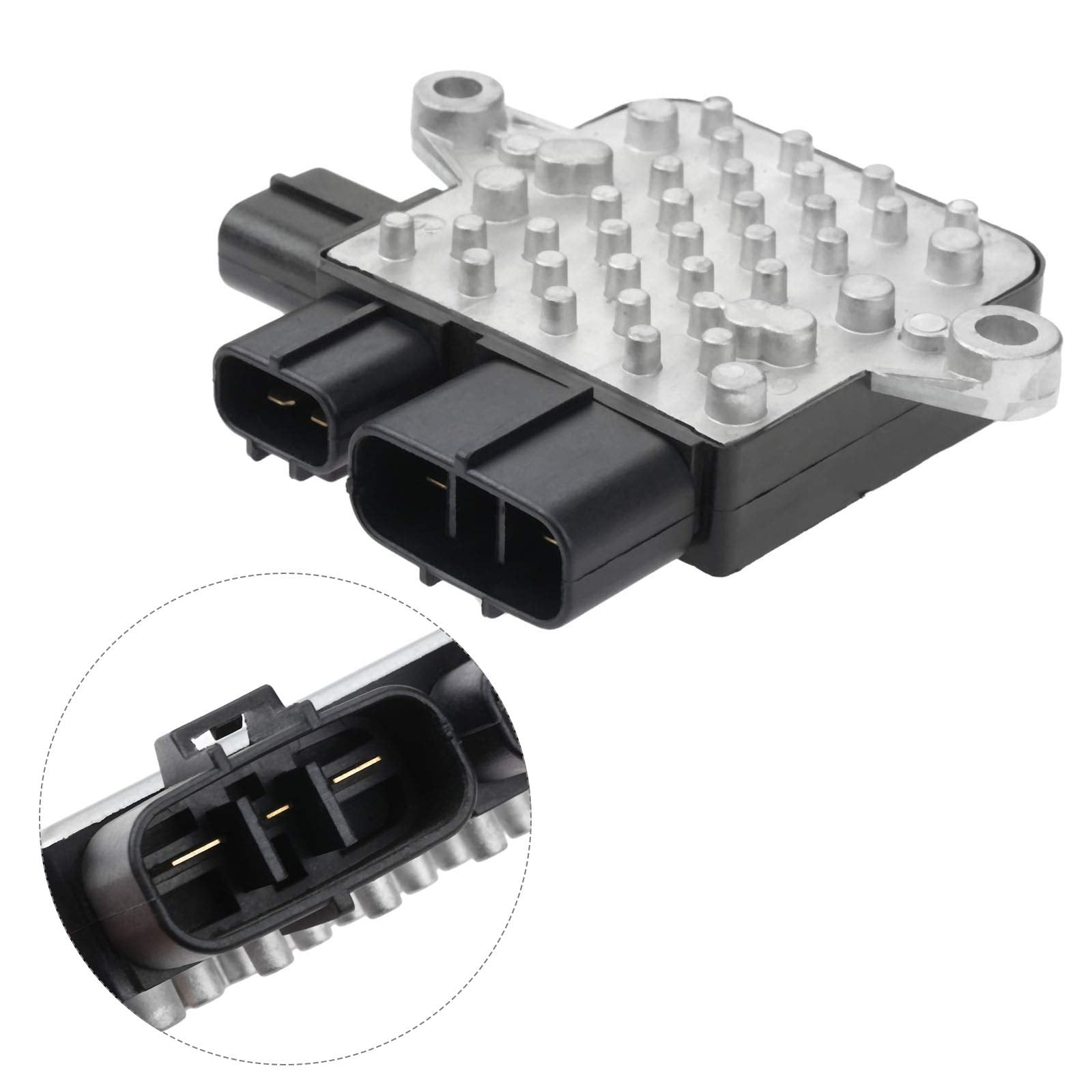 1355A408 Radiator Cooling Fan Control Unit Module Replacement For 2003-2007 Mazda 6 3.0L 2002-2005 Mazda Mpv 2002-2006 Mitsubishi Lancer (Except Turbo Evo) Outlander 1C232-19700 Ajy215Sc0 Aj511515Ya