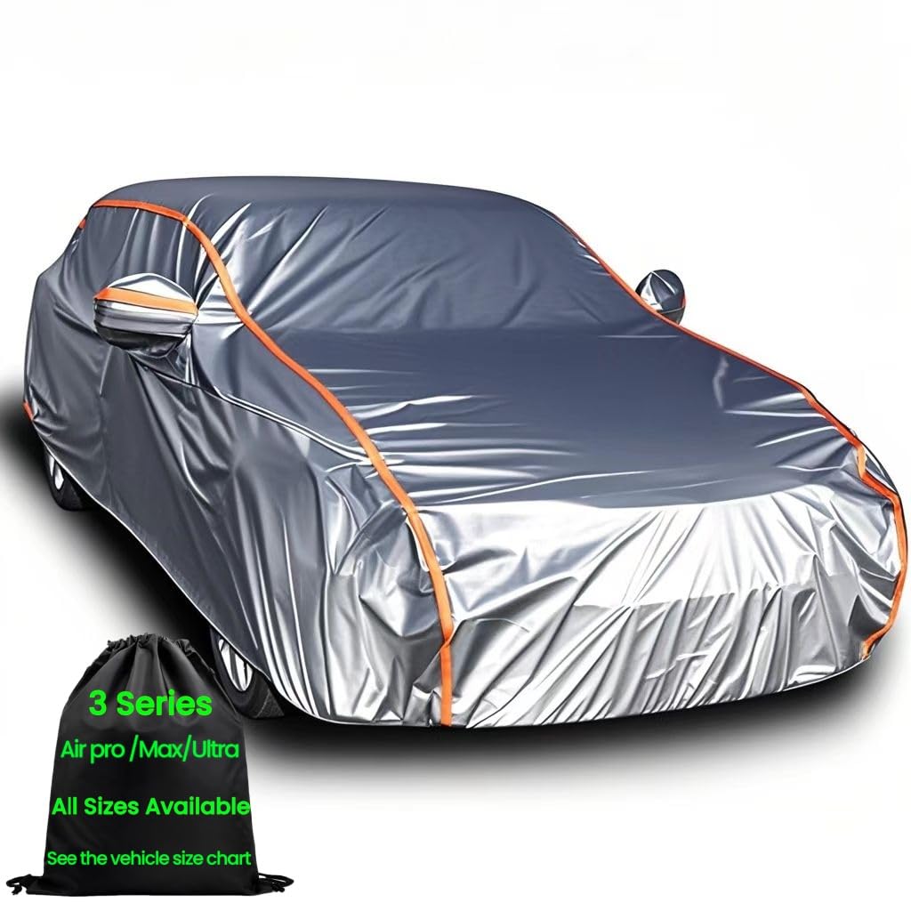 Anitant Car Cover Wagon Covers Waterproof All Weather Station Wagon Coverall Weather Car Cover Durable Bright Silver Full Exteri
