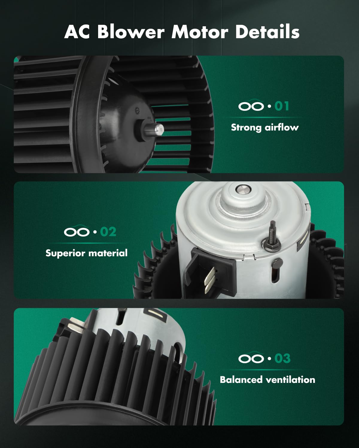 Scitoo Hvac Heater Blower Motor With Fan Cage Front 700242 For Chevy For Cobalt 2005-2010,For Chevy For Hhr 2006-2011,For Pontia