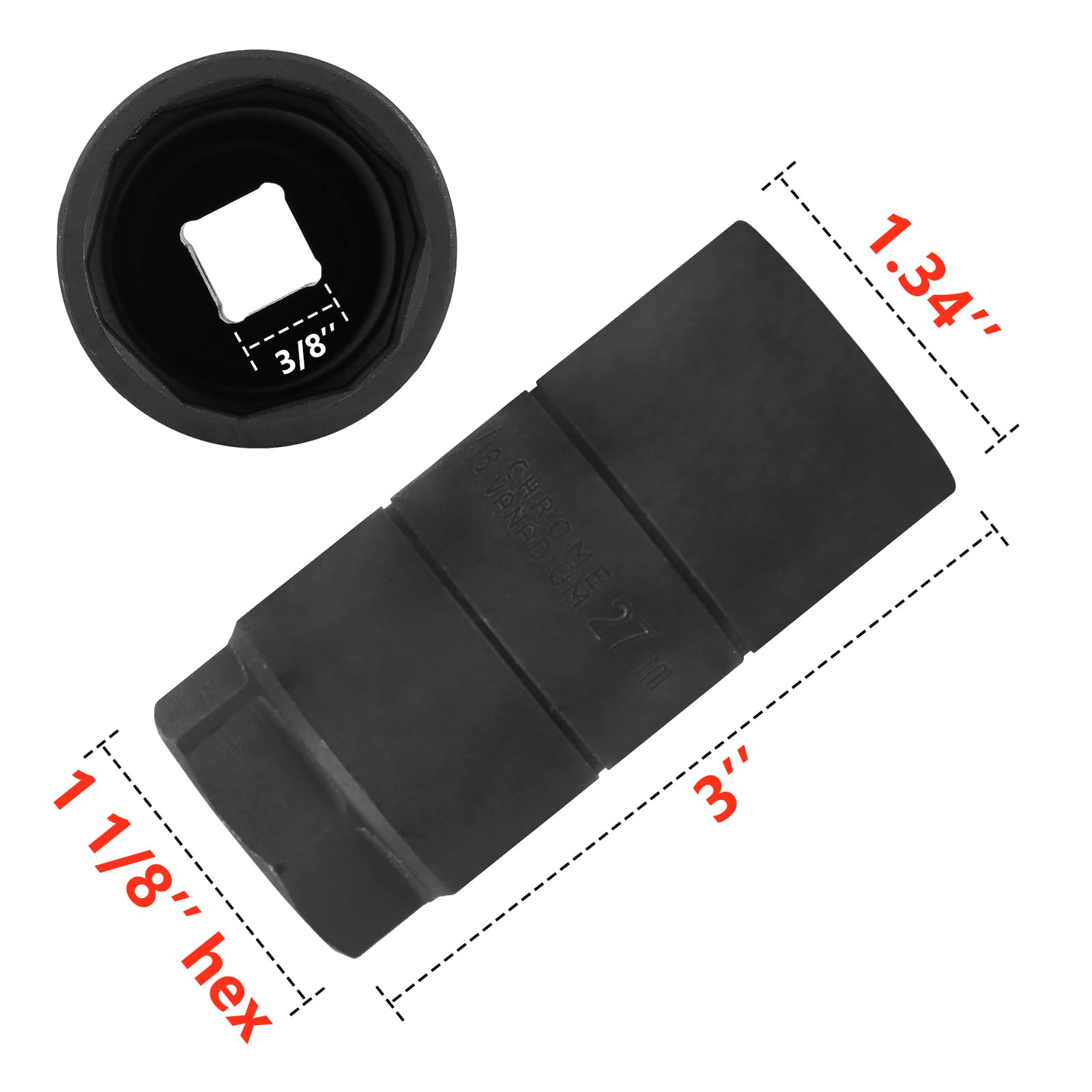 Itaimay Oil Pressure Sensor Switch Socket For Special Size 1-1/16 Inch 27Mm (Min) X 28.3Mm(Max) Socket Switch 2-1/4 Inch Deep Fo