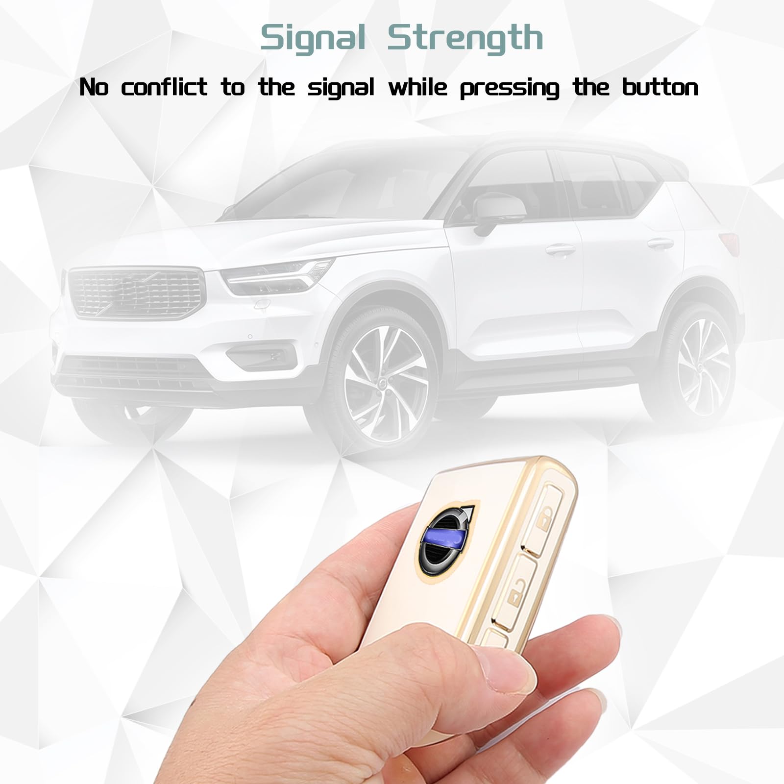 Keycov Key Fob Cover For Accessories Keychain Keyshell Ring Case Compatible With Xc90 Xc60 Xc40 S60 S90 V60 V90 Polestar 1 Poles