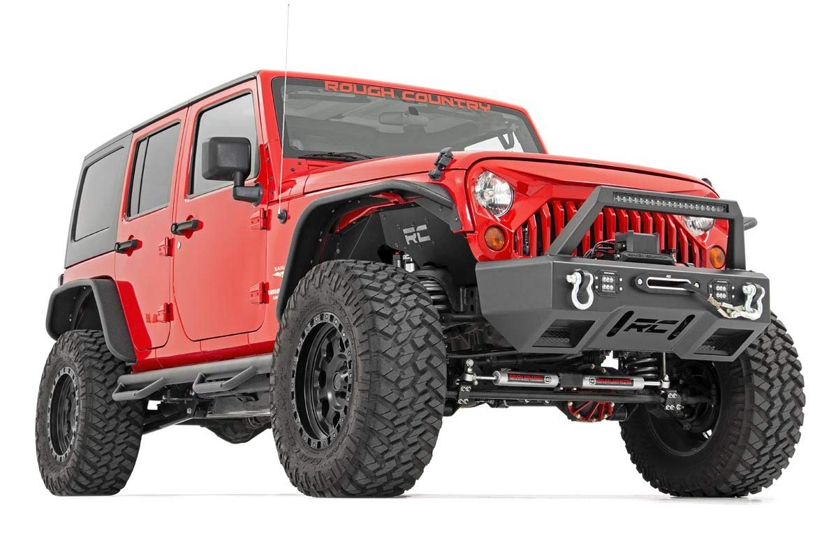 Rough Country Front & Rear Fender Flares For 2007-2018 Jeep Wrangler Jk - 10533