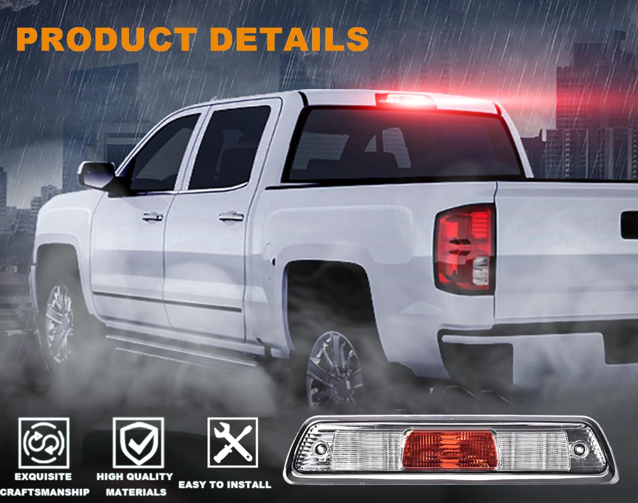 G-Plus Third Brake Light Compatible With Ford F150 Truck 2009-2014 High Mount Stop Lights Rear Center Roof Third Cargo Light Par