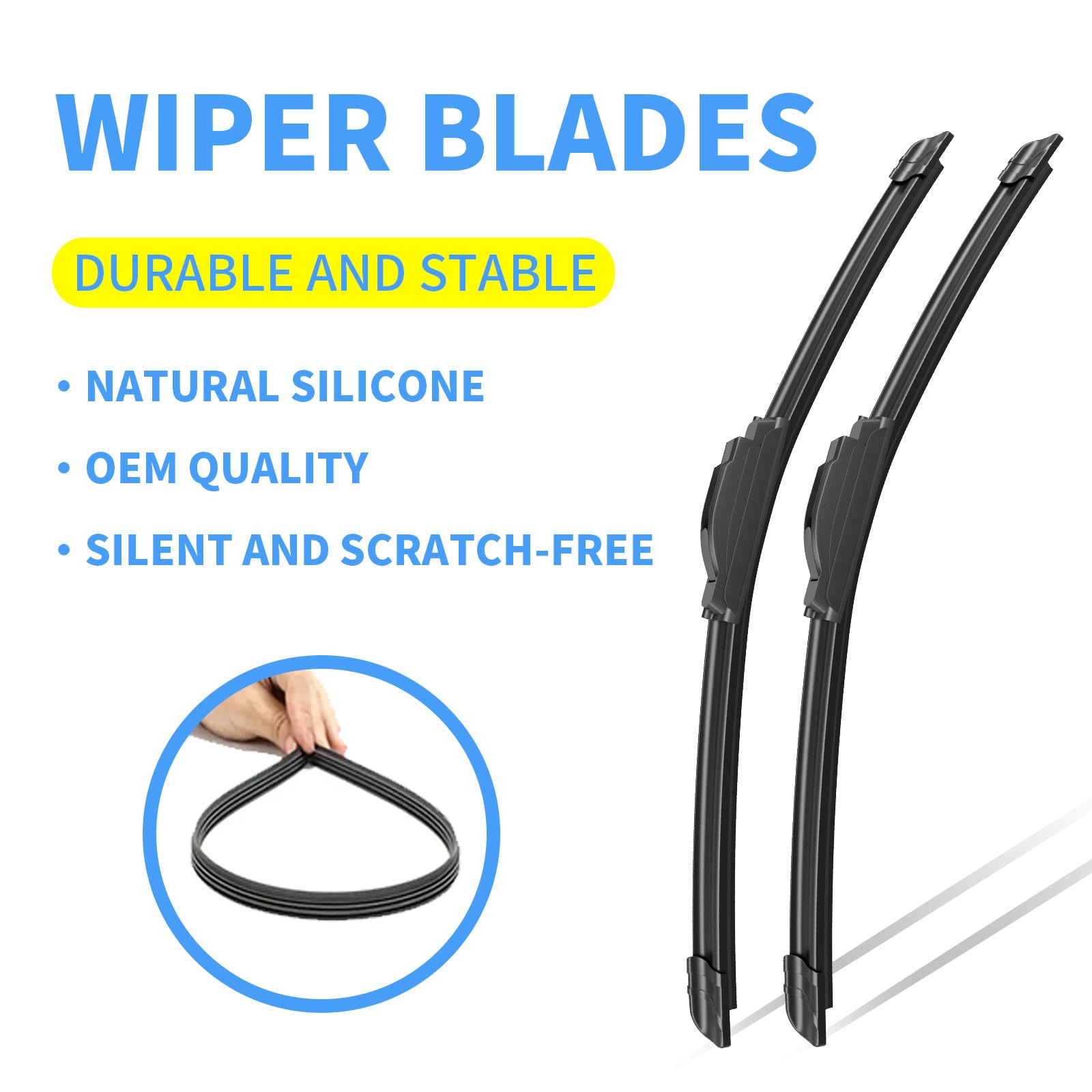 Gavimnal® Silicone Wiper Blades Set (26+20+14) for Chrysler Pacifica 2017-2024 - All-Season Front & Rear Replacement