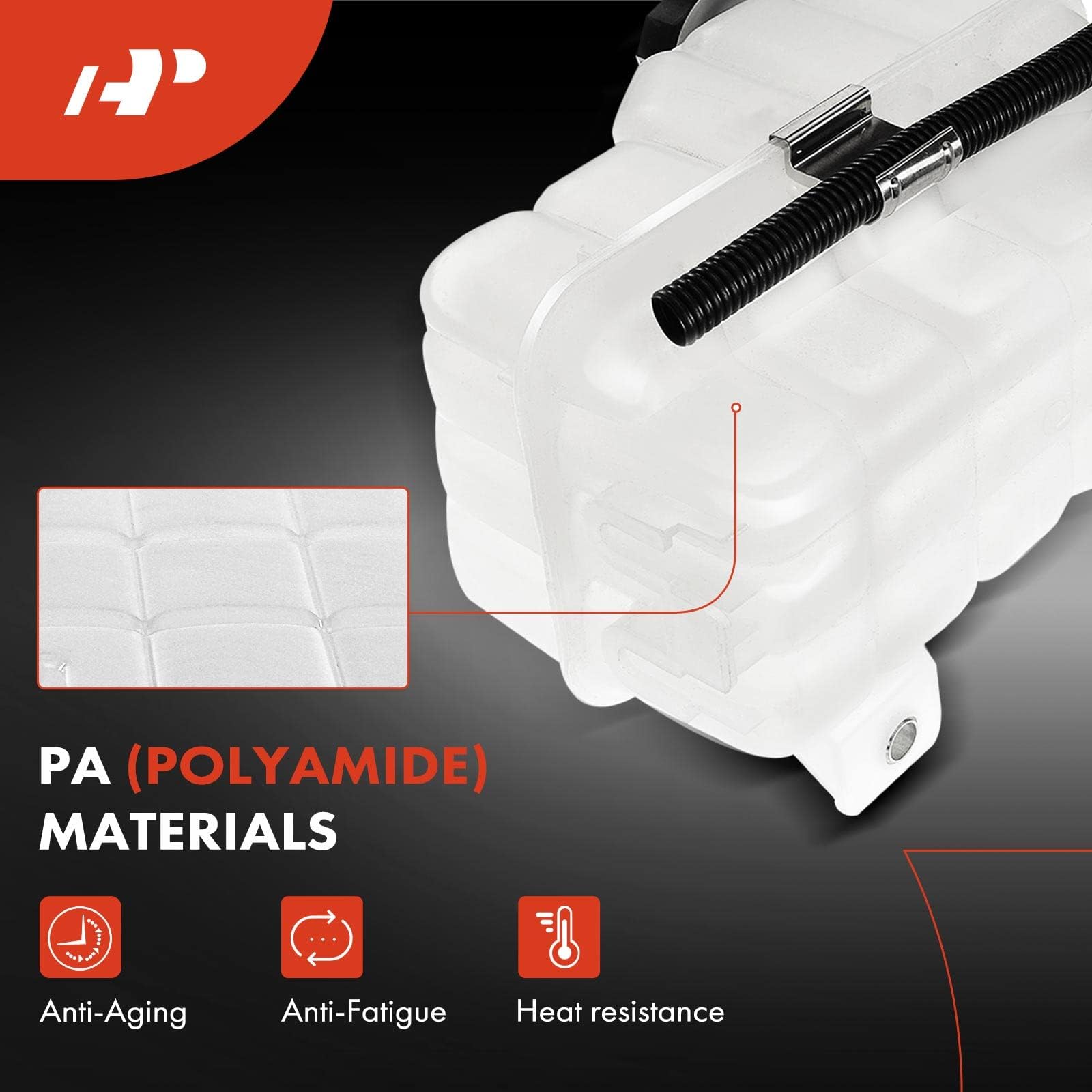 A-Premium Coolant Overflow Recovery Reservoir Tank [W/Sensor & Cap] Compatible With Chevrolet Silverado 1500 2500 3500, Suburban, Tahoe & Gmc Sierra, Yukon & Cadillac Escalade, Replace# 15203949