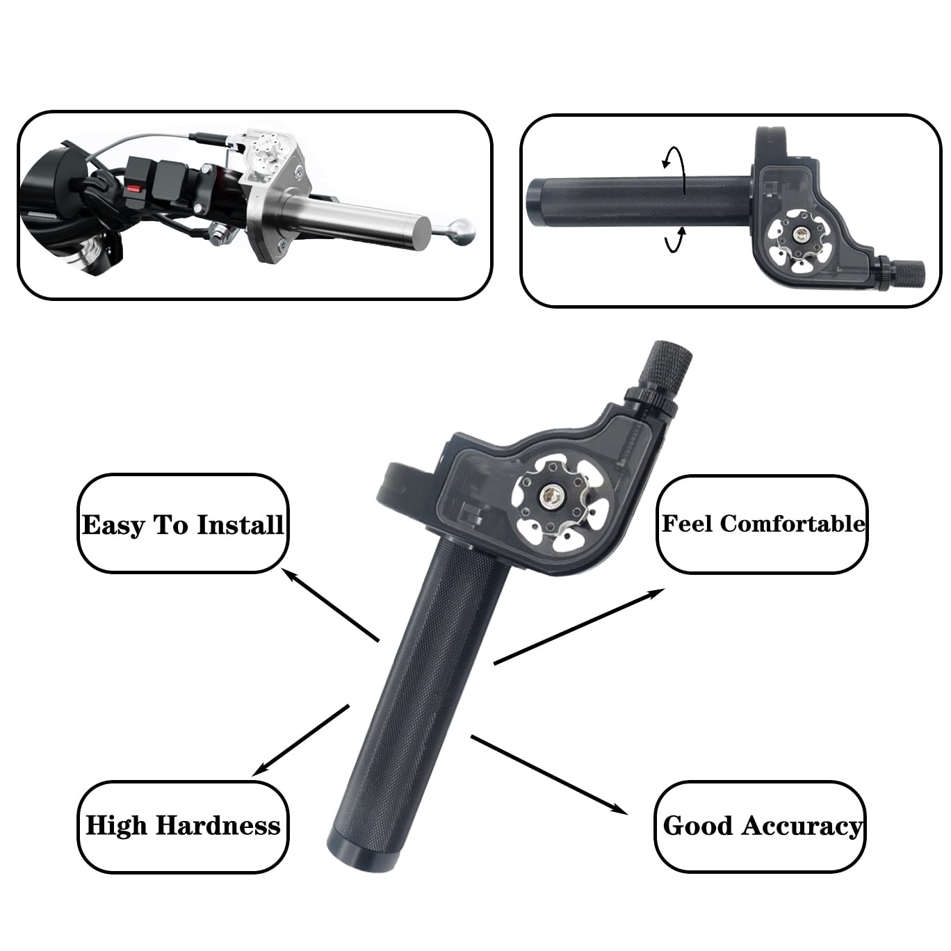 Motorcycle Throttle Grip 7/8'' 22Mm Cnc Aluminum Quick Twister With Throttle Cable For Klx Cr Crf Exc Xr Crf50 Crf230 50 70 110