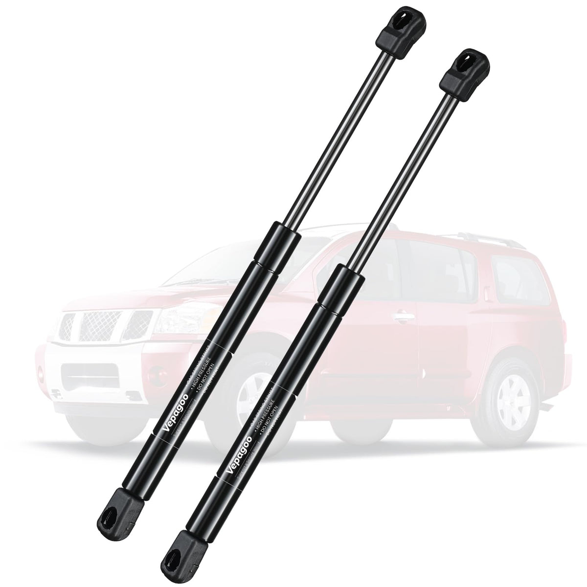 2 Front Hood Gas Lift Supports Struts Shocks Springs for 2004-2012 Nissan Titan or 2004 Nissan Pathfinder or 2005-2013 Nissan Ar