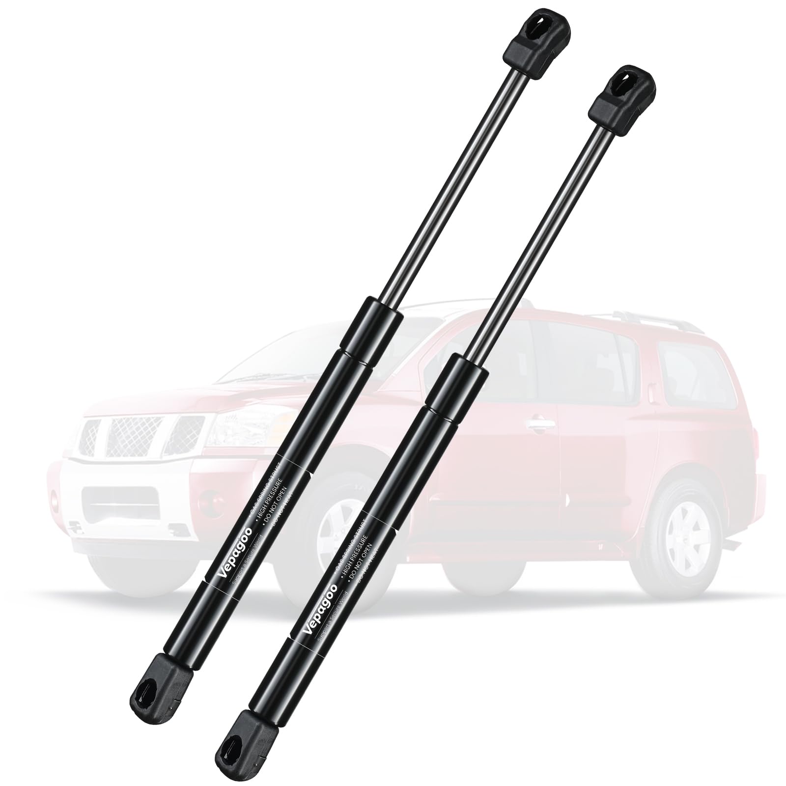 Vepagoo 4182 Front Hood Gas Struts Rods Shocks Springs, Compatible For 2004-2015 Nissan Titan Or 2004 Nissan Pathfinder Or 2005-2015 Nissan Armada Lift Supports, 95410, 14260, 4496Tx, 4497Ts