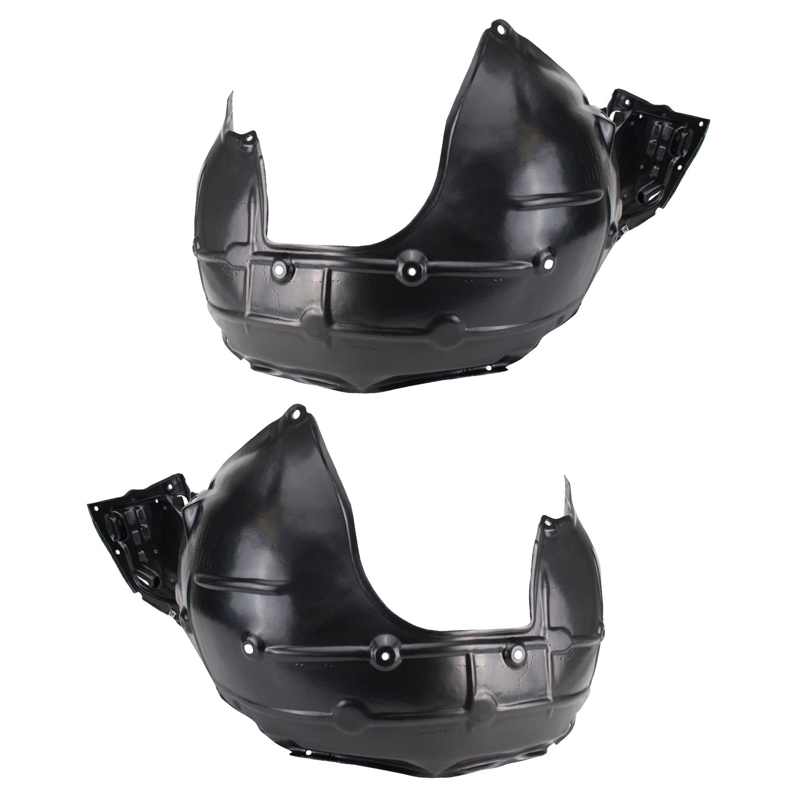 Trq Front Inner Fender Liner Set Compatible With 2017-2019 Honda Civic Ho1248176 Ho1249176