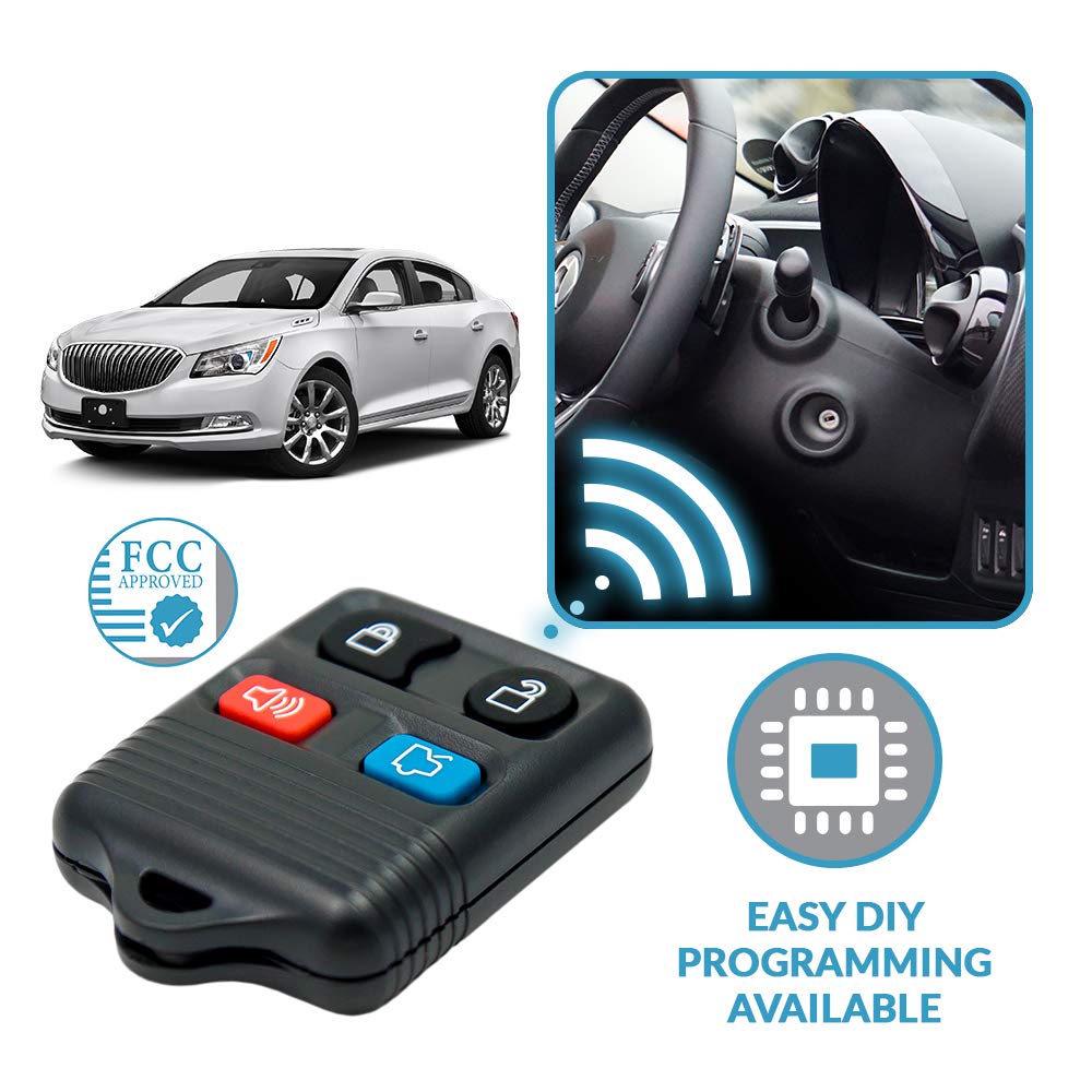 Keyless2Go Replacement For Entry Remote Car Key Fob Vehicles That Use Self-Programming