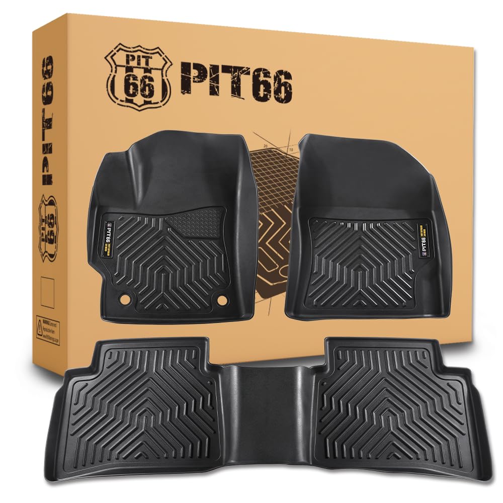Pit66 Floor Mats Compatible With 2020-2024 Toyota Corolla Sedan, (Heavy Duty) Tpe 3-Piece Premium Floor Liners Interior Accessor