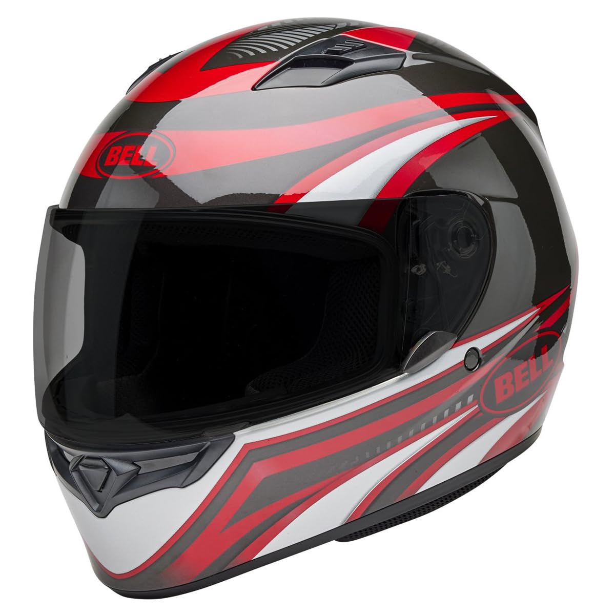 Bell Qualifier Full-Face Motorcycle Helmet (Gloss Conduit Red/Silver - Small)