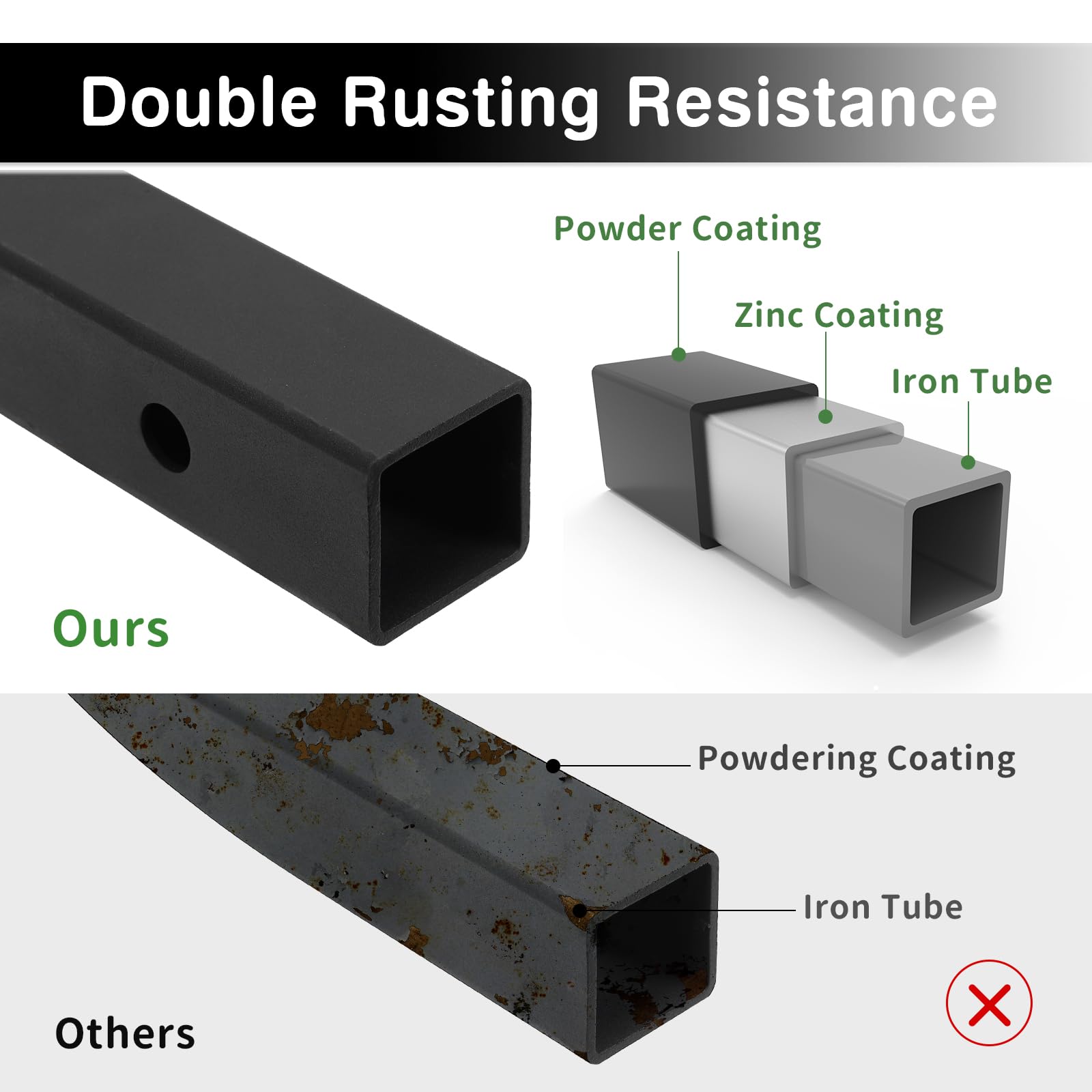 Leader Accessories Trailer Hitch Cargo Carrier Rack With Bag, 60''X24''X6'' Folding Hitch Mount Vehicle Carrier Basket For Suv,