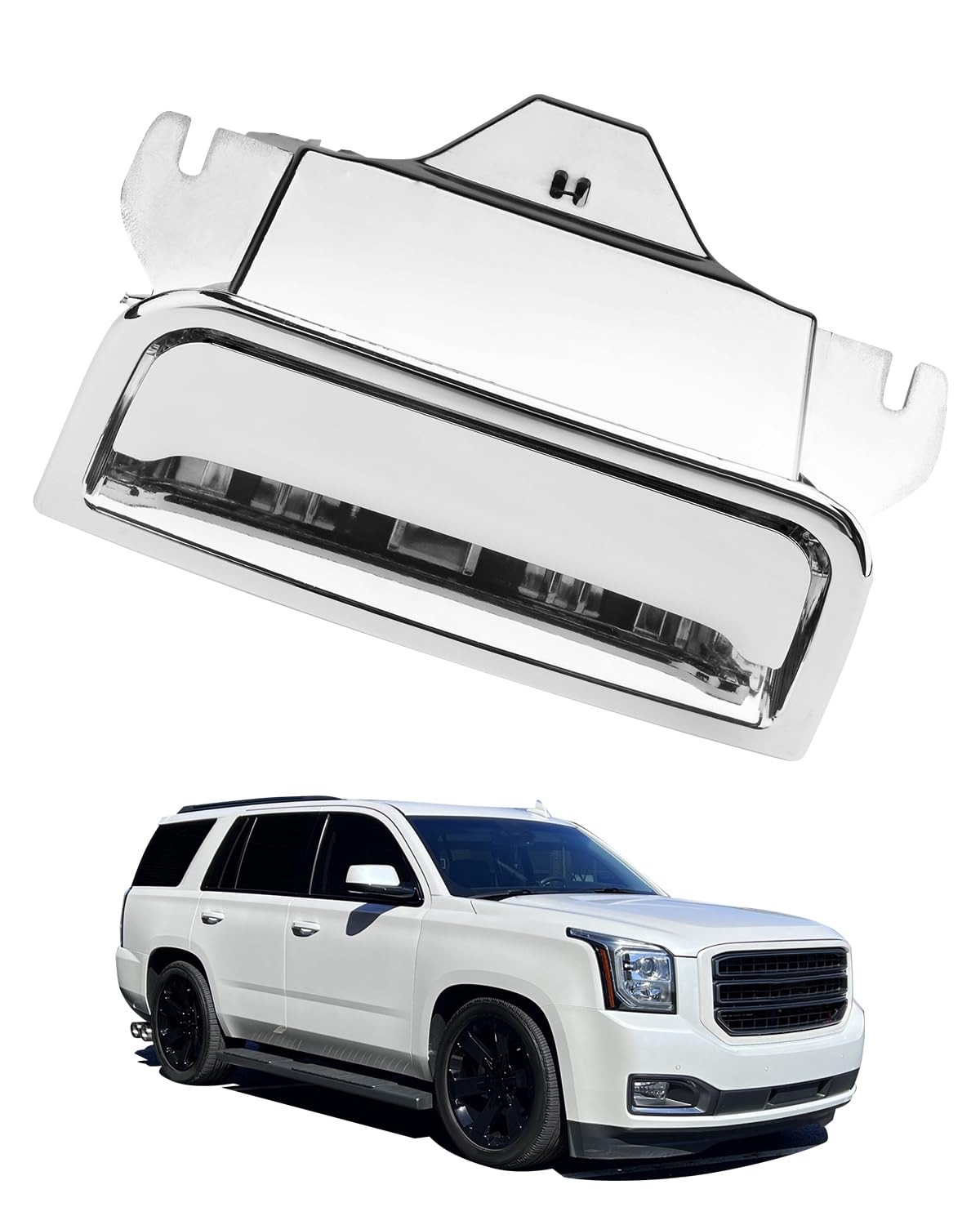 22861304 Center Console Latch, Compatible With 2014-2020 Chevy Silverado Suburban Tahoe, Gmc Yukon Sierra 1500 2500 3500, Chrome