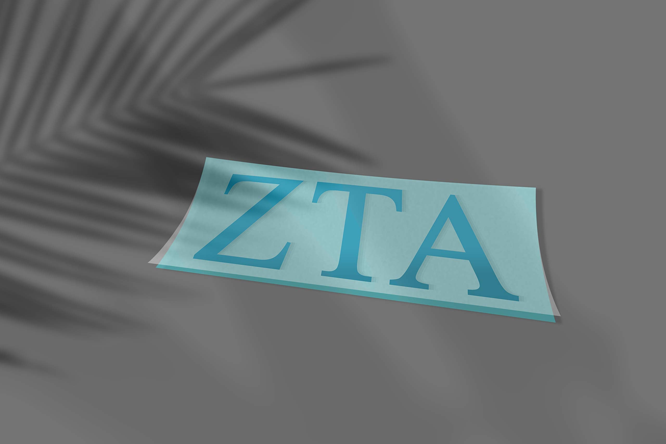 Pro-Graphx Zeta Tau Alpha Greek Sorority Sticker Decal, 2.5 Inches Tall, Sky Blue