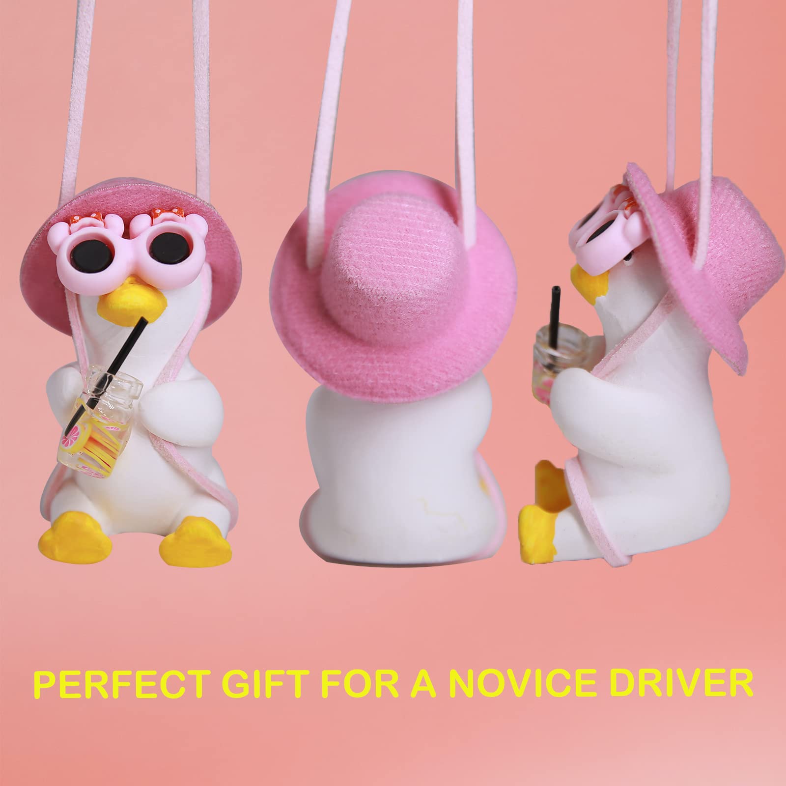 Cool Swinging Duck Car Hanging Ornament, Pendant Interior Rearview Mirror Decoration And Car Rear View Mirrior Hanging Accessori
