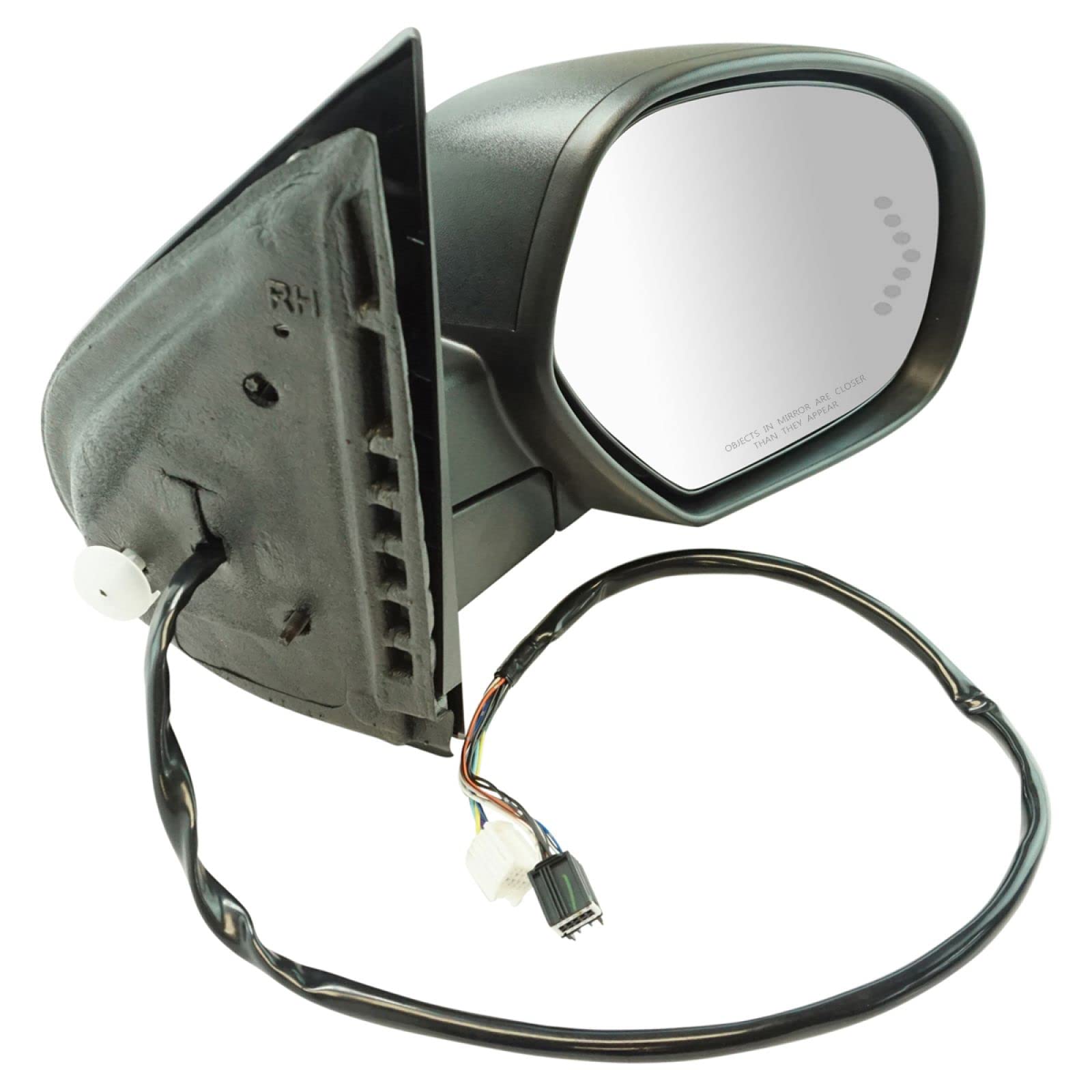 Trq Right Mirror Power With Heat Power Folding Without Puddle Light With Textured Cover With Textured Black Cover Passenger Side