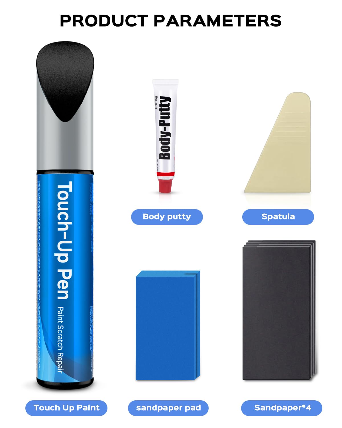 Teslaunch Fluid Black(668) For Bmw Car Touch Up Paint Kit,Exact Match Car Scratch Repair Touch Up Paint Kit (Fluid Black(668))