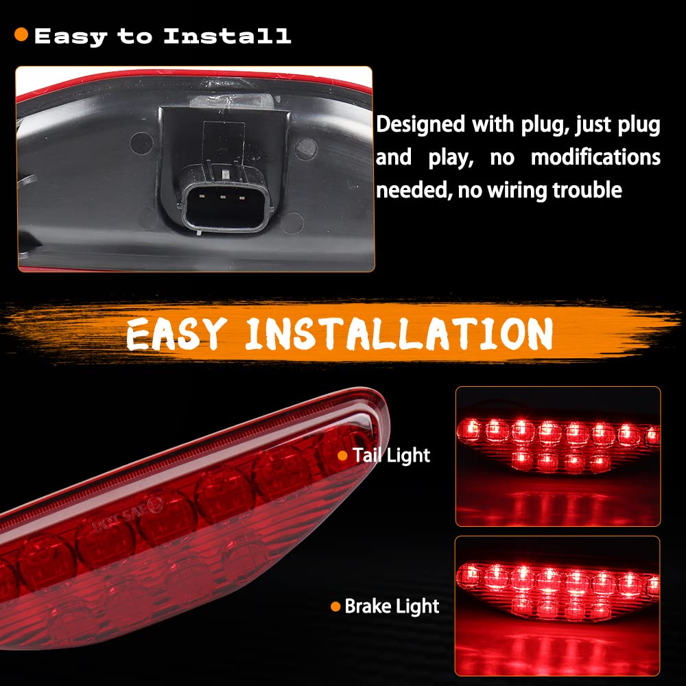 Motoparacc Red Led Tail Light Motorcycle Atv Brake Taillights For 2005-2007 Trx400Ex, 2006-2014 Trx450Er, 2004-2009 Trx450R, 2005-2006 Trx300Ex, Replacement Fit 33700-Hp1-601