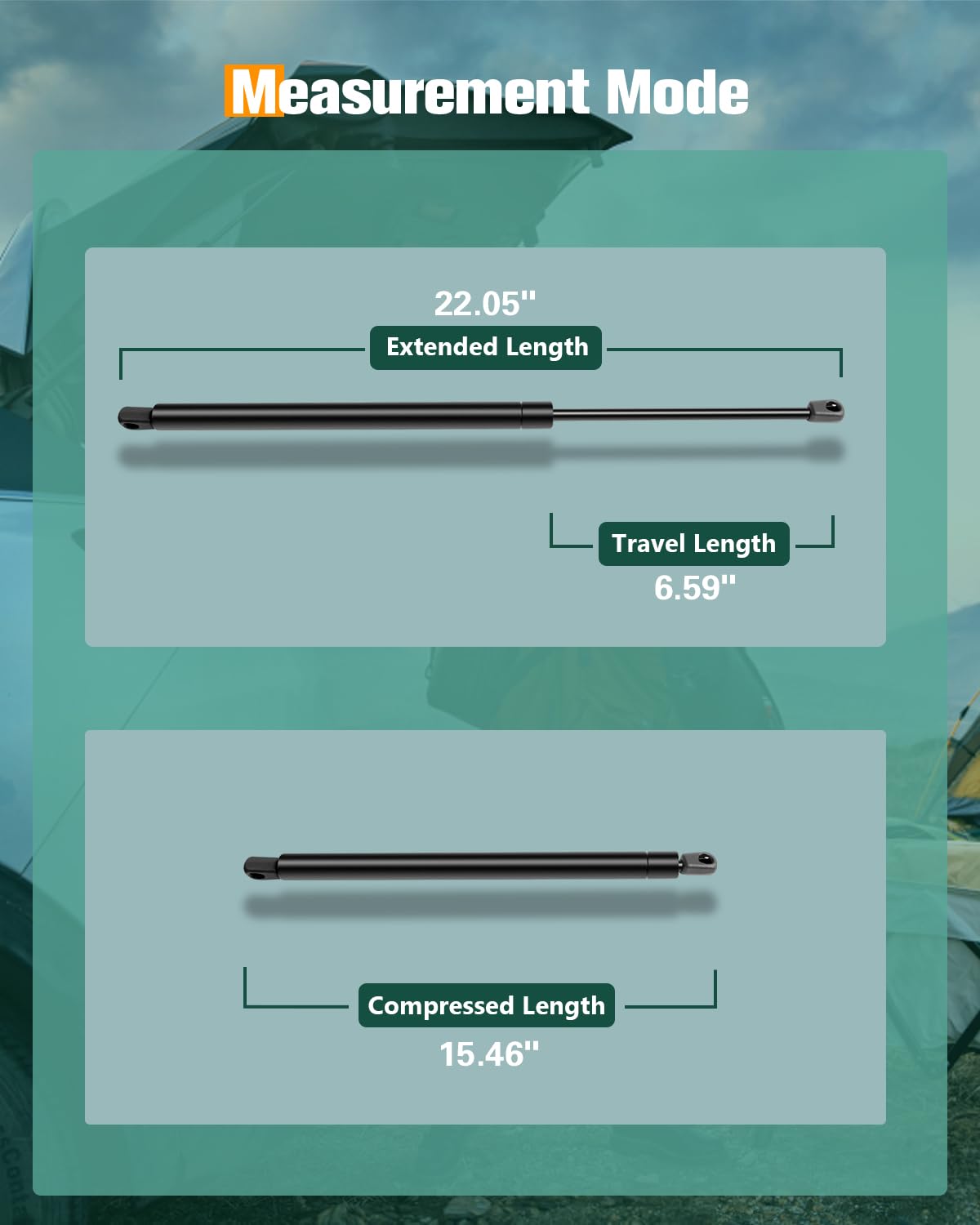 Scitoo Pm1124 2Pcs Lift Supports 22.05'' Fit For Toyota For Sienna 2011-2020 Shock Struts Liftgate