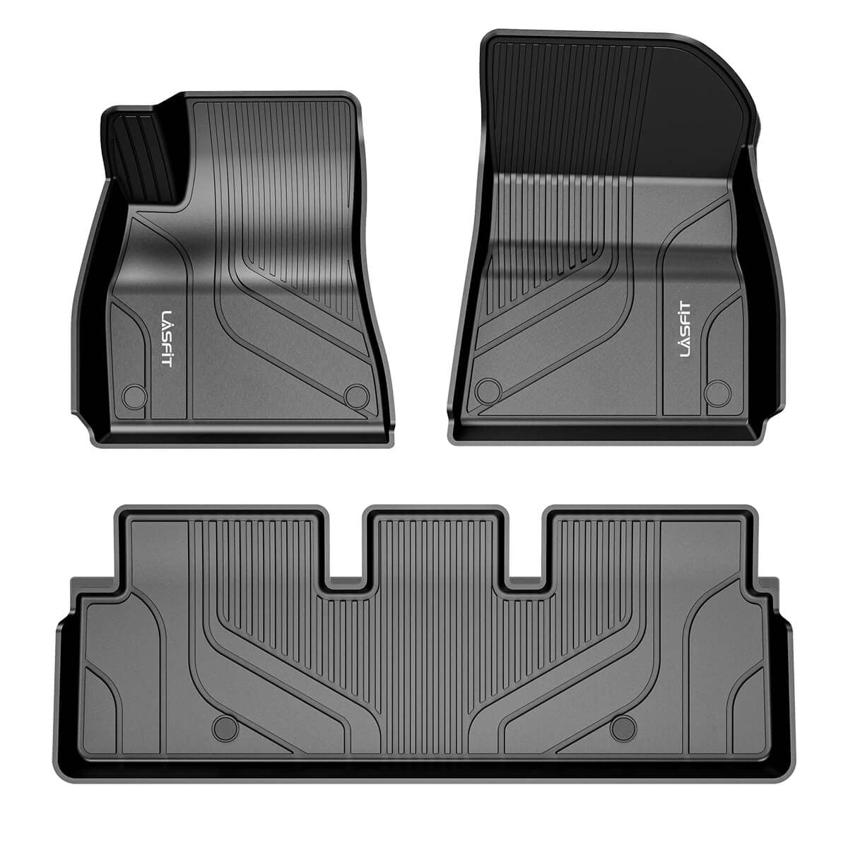 Lasfit Premium Extra Thick Floor Mats For Tesla Model 3 2020 2019 2018 2017 All Weather Tpe Custom Fit Floor Liners 1St & 2Nd Fr