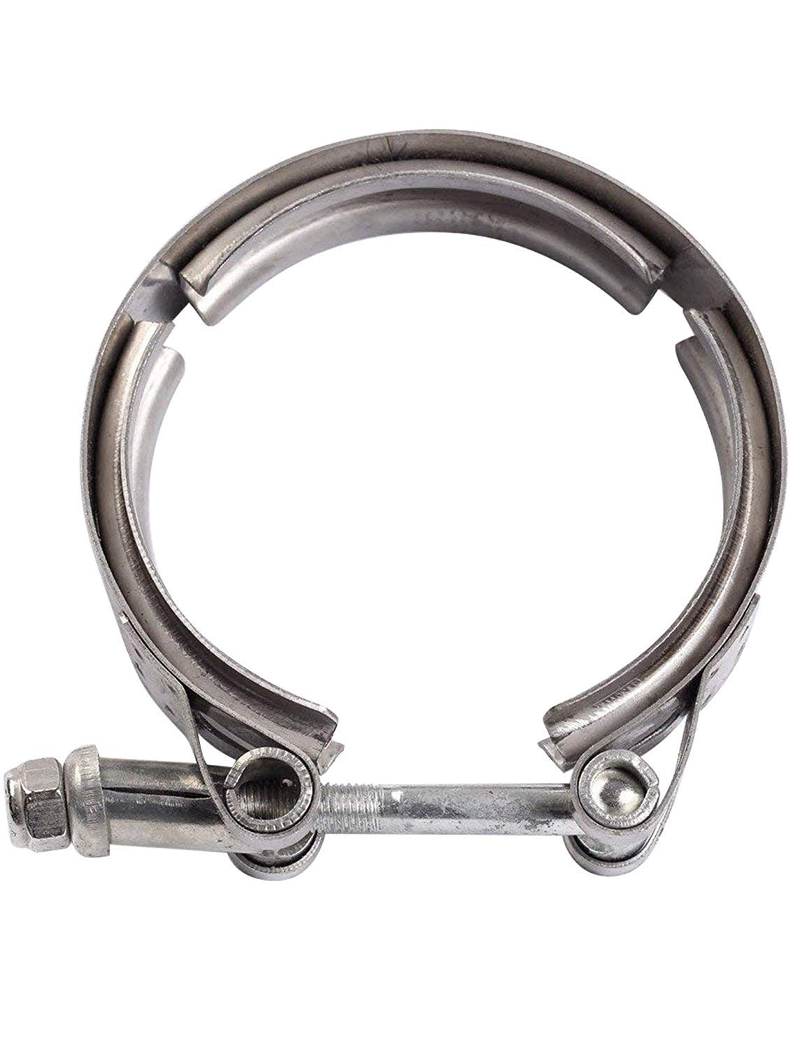 3.5 Inch Stainless Steel V Band Bolt Clamp With 2 Male Female Flanges For Turbo Exhaust Systems 89Mm Ss V-Band Flange Kit