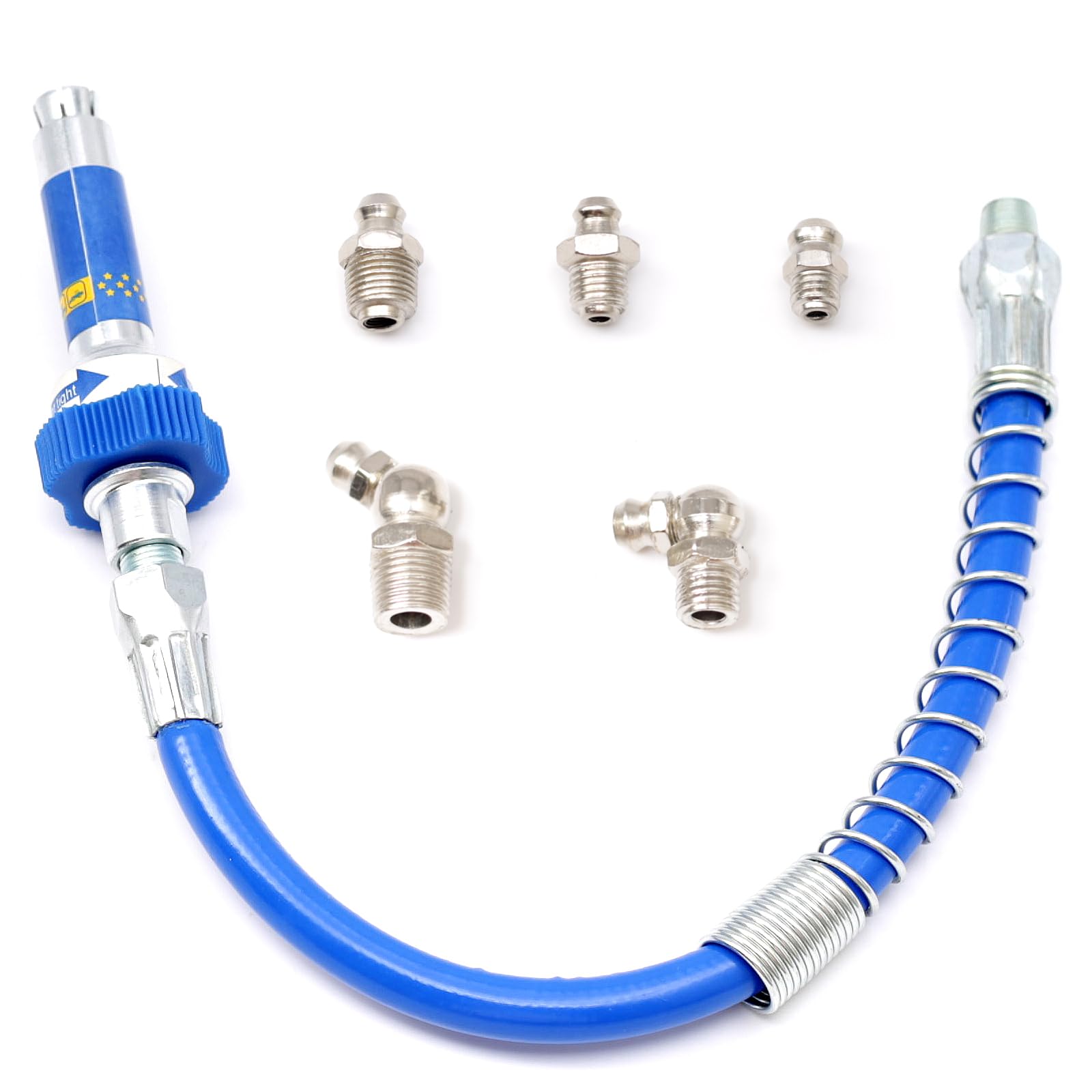 Lock-On High Pressure Grease Coupler, 10Th Generation Heavy-Duty Grease Gun Coupler Fittings Extensions, Lock Clamp Type Grease 