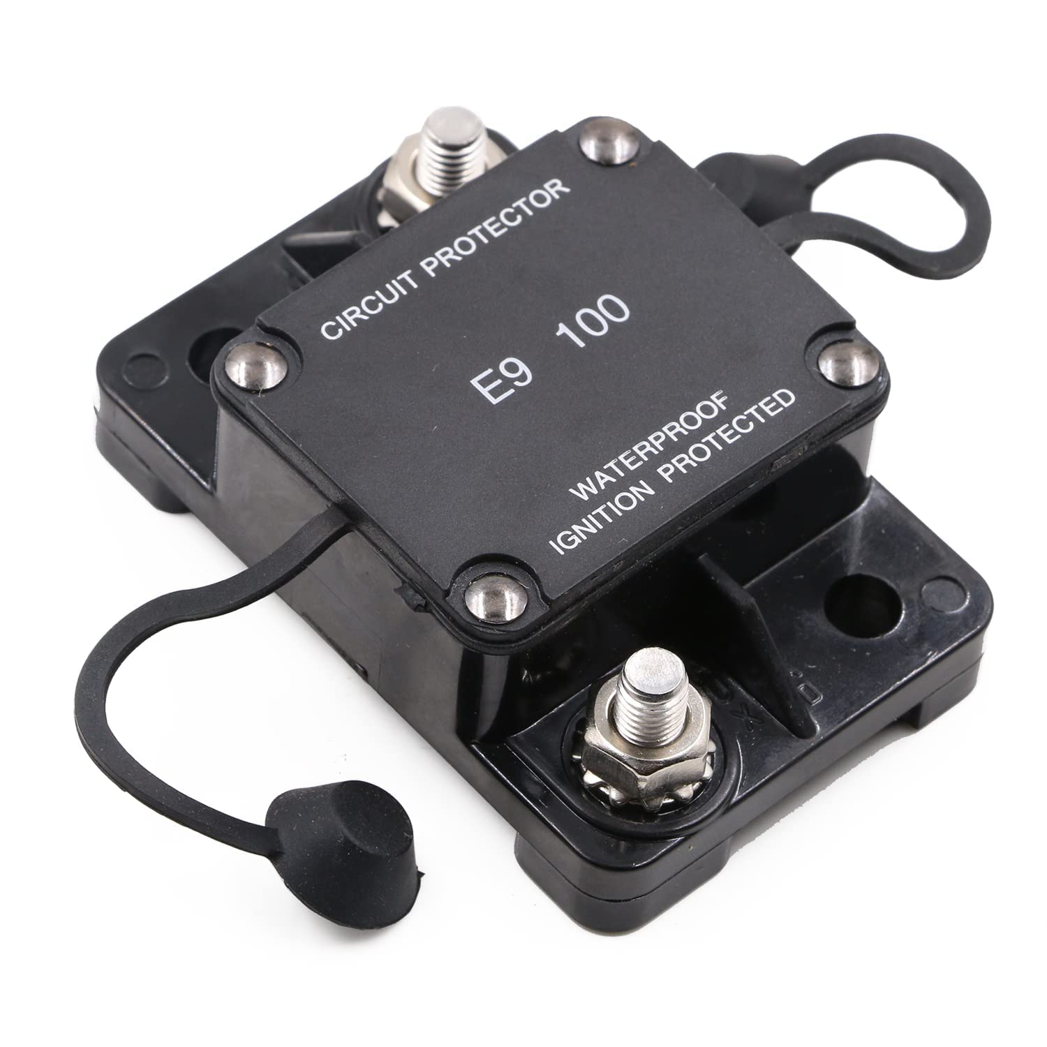 T Tocas Hi-Amp Circuit Breaker Marine Auto Reset Circuit Breakers No Switch Button Waterproof Ip67 Marine Automotive Truck (100A