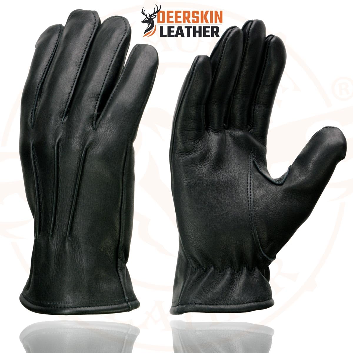 Milwaukee Leather Sh865 Men'S Black Thermal Lined Usa Deerskin Leather Motorcycle Winter Rider Gloves - 4X-Large