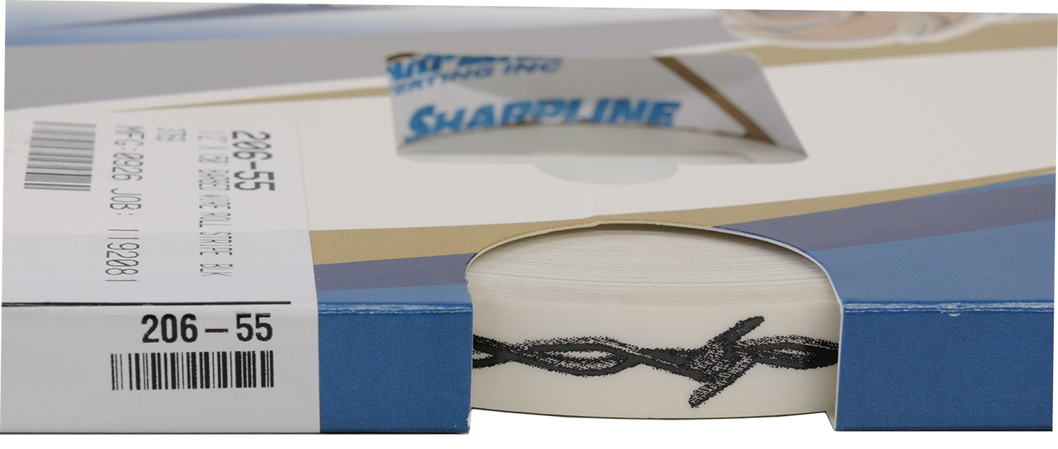 Sharpline 206 Barbed Wire Accent Stripe - 1/2'' X 150' - Black On Clear