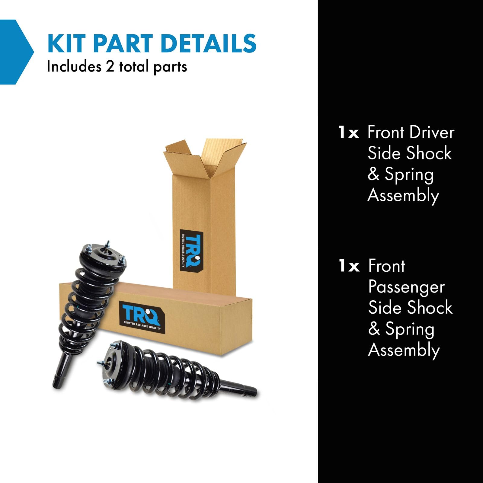 Trq Strut Shock & Spring Front Pair Kit Set Of 2 Lh Left Rh Right For Milan Fusion