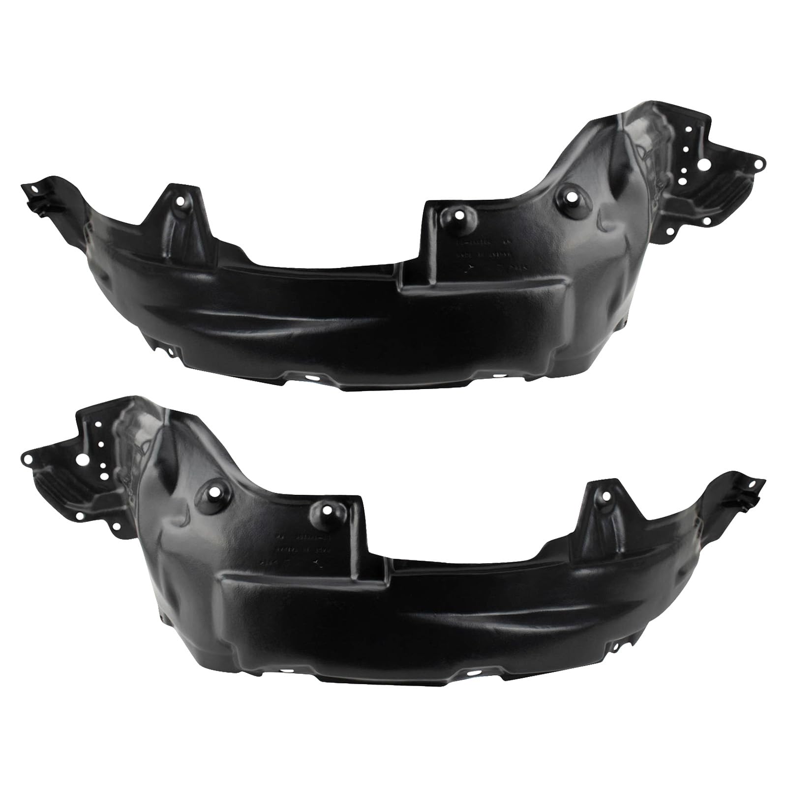 Trq Front Inner Fender Liner Set Compatible With 2009-2012 Toyota Rav4 To1248144 To1249144