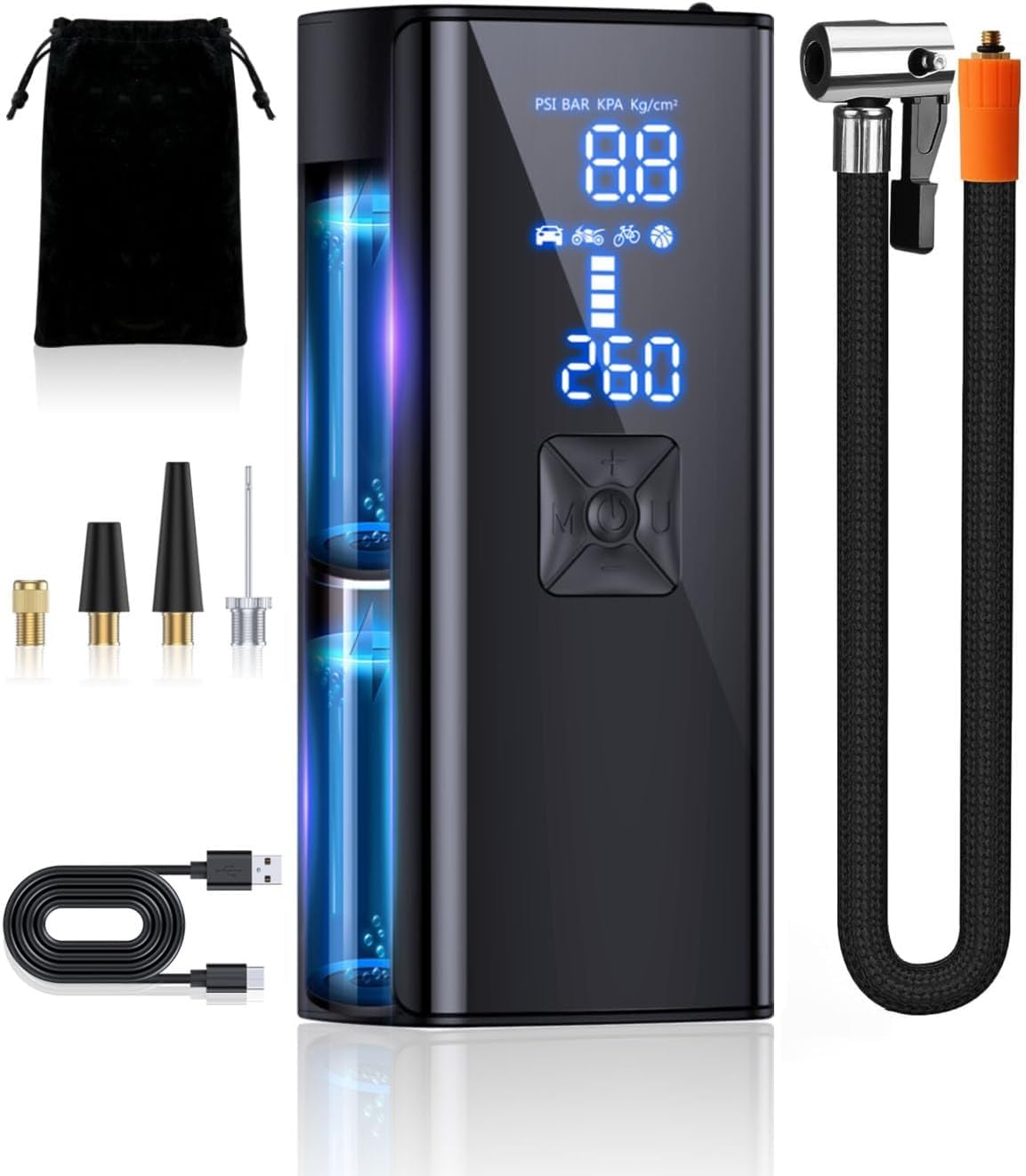 Tire Inflator Portable Air Compressor, 150Psi Portable Air Pump For Car Tires With 25000Mah Battery, 2X Faster Inflation Electri