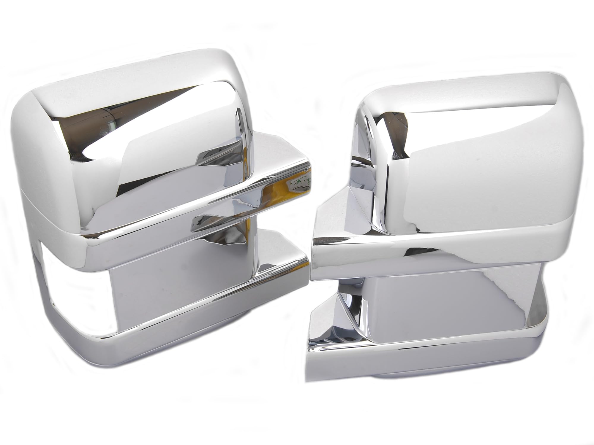 Chrome Side Door Full Towing Mirror Add-on Style Cover Trims Compatible with Ford F250 F350 F450 Super Duty 2008-2016