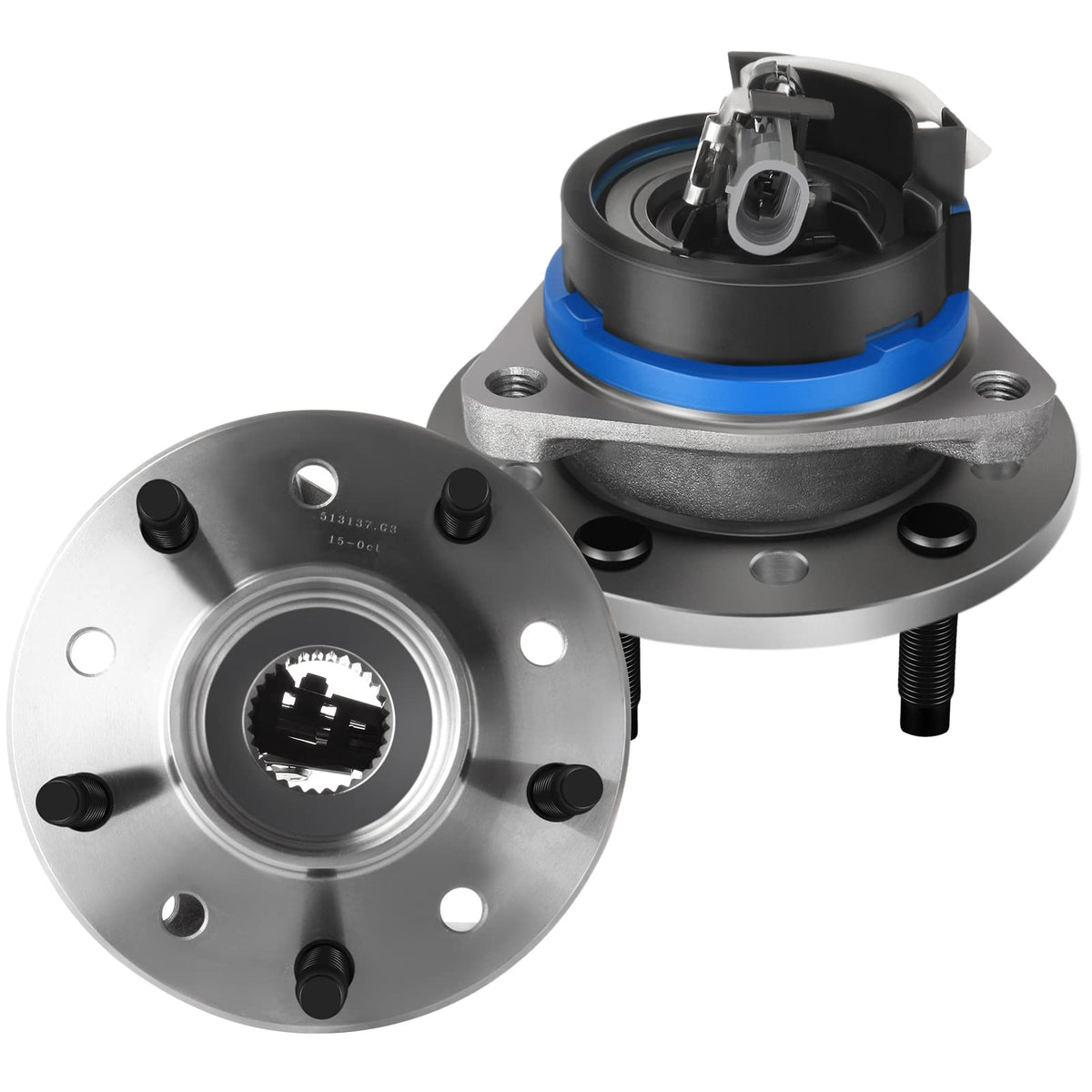 ECCPP 2 pcs Wheel Hub and Bearing Assembly Front 513137 fit Chevy Malibu Classic Pontiac Grand Am Oldsmobile Alero Cutlass 1997-
